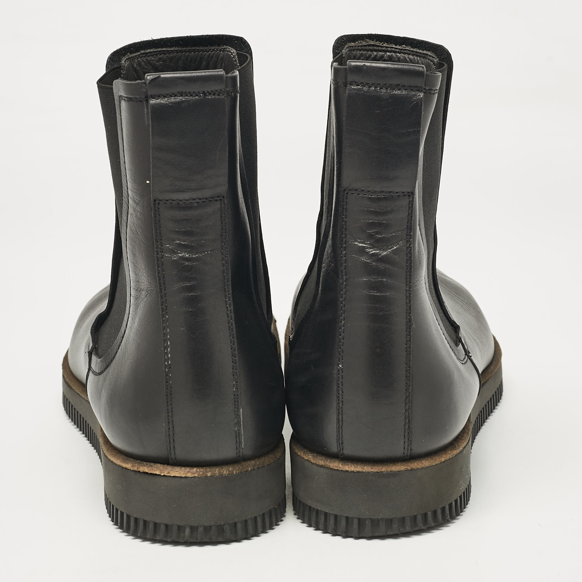 Lanvin Black Leather Chelsea Boots Size 45