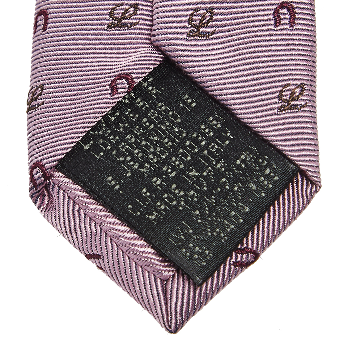Loewe Pink Logo Silk Jacquard Tie