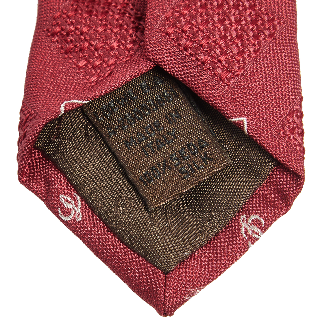 Loewe Red Jacquard Silk Tie