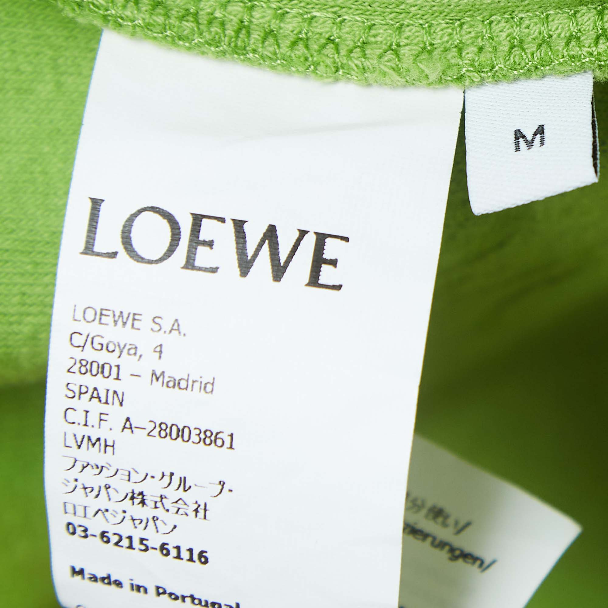 Loewe X Paula Ibiza Green Anagram Terry Cotton Shirt & Shorts Set M