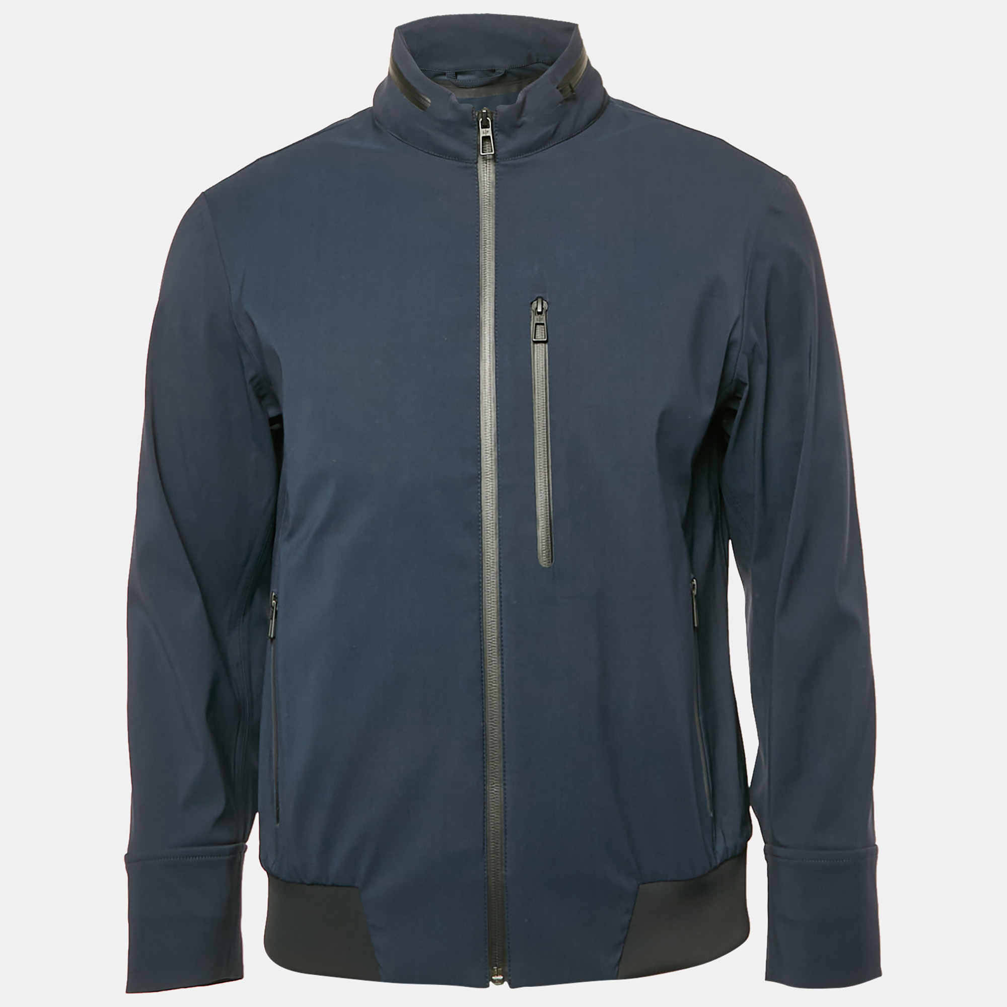 Loro Piana Navy Blue Wool Blend Zip-Up Hooded Sailing Jacket S
Loro Piana Navy Blue Wool Blend Zip-Up Hooded Sailing Jacket S