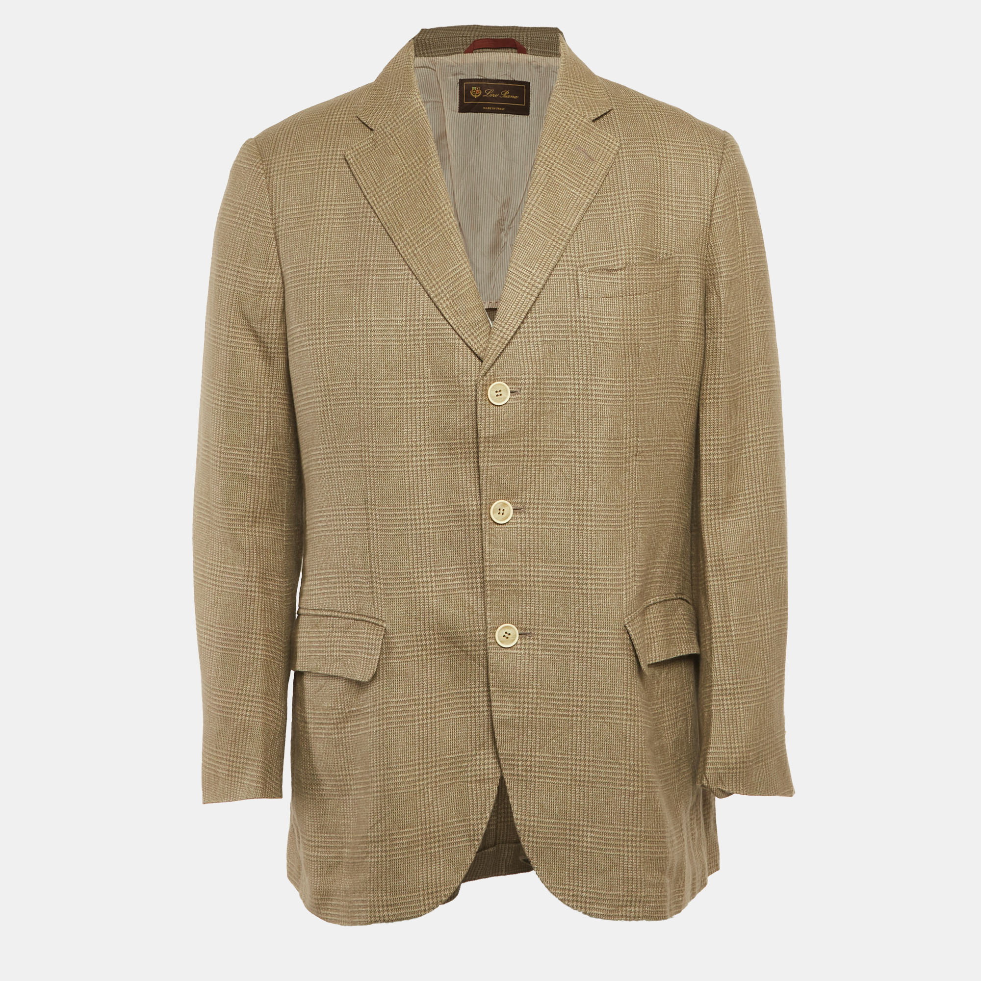 Loro Piana Beige Plaid Wool Blazer XL
Loro Piana Beige Plaid Wool Blazer XL