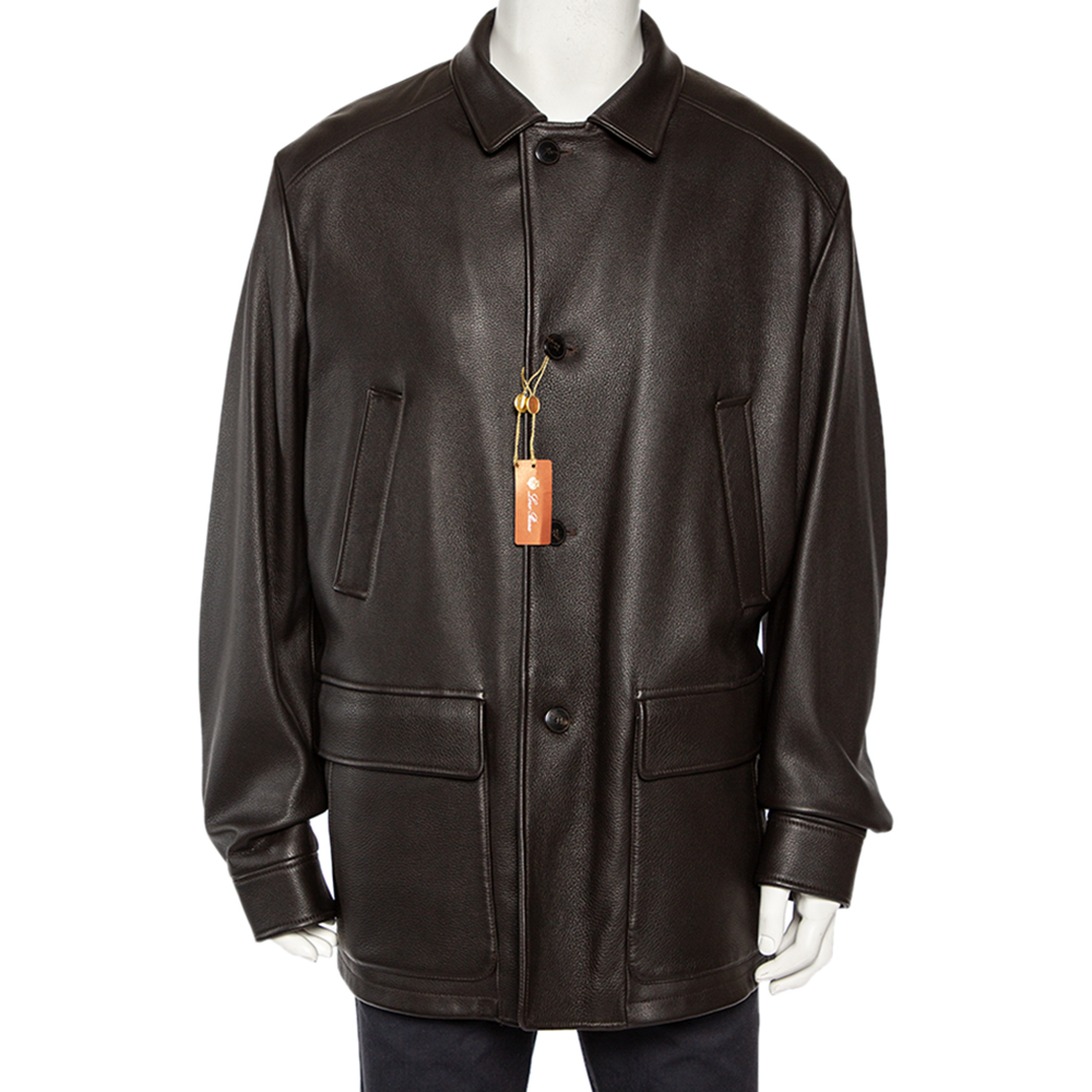Loro Piana Brown Deer Leather Button Front Blazer Jacket
Loro Piana Brown Deer Leather Button Front Blazer Jacket