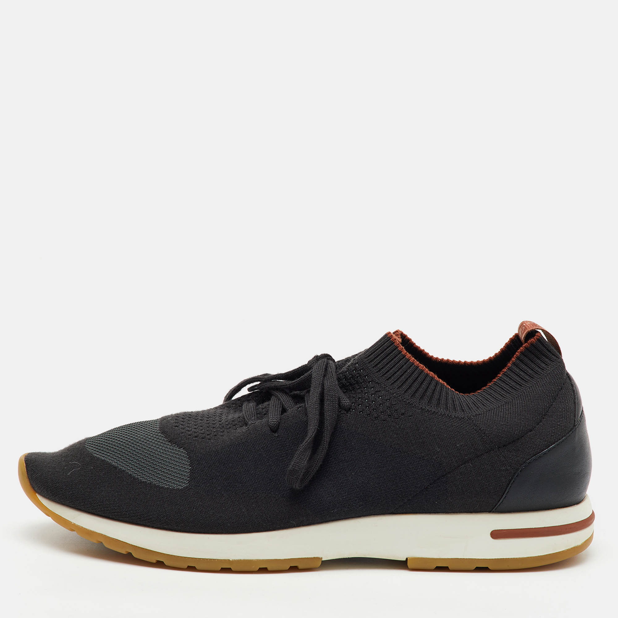 Loro Piana Black/Grey Knit Fabric and Leather 360 LP Flexy Walk Sneakers Size
Loro Piana Black/Grey Knit Fabric and Leather 360 LP Flexy Walk Sneakers Size