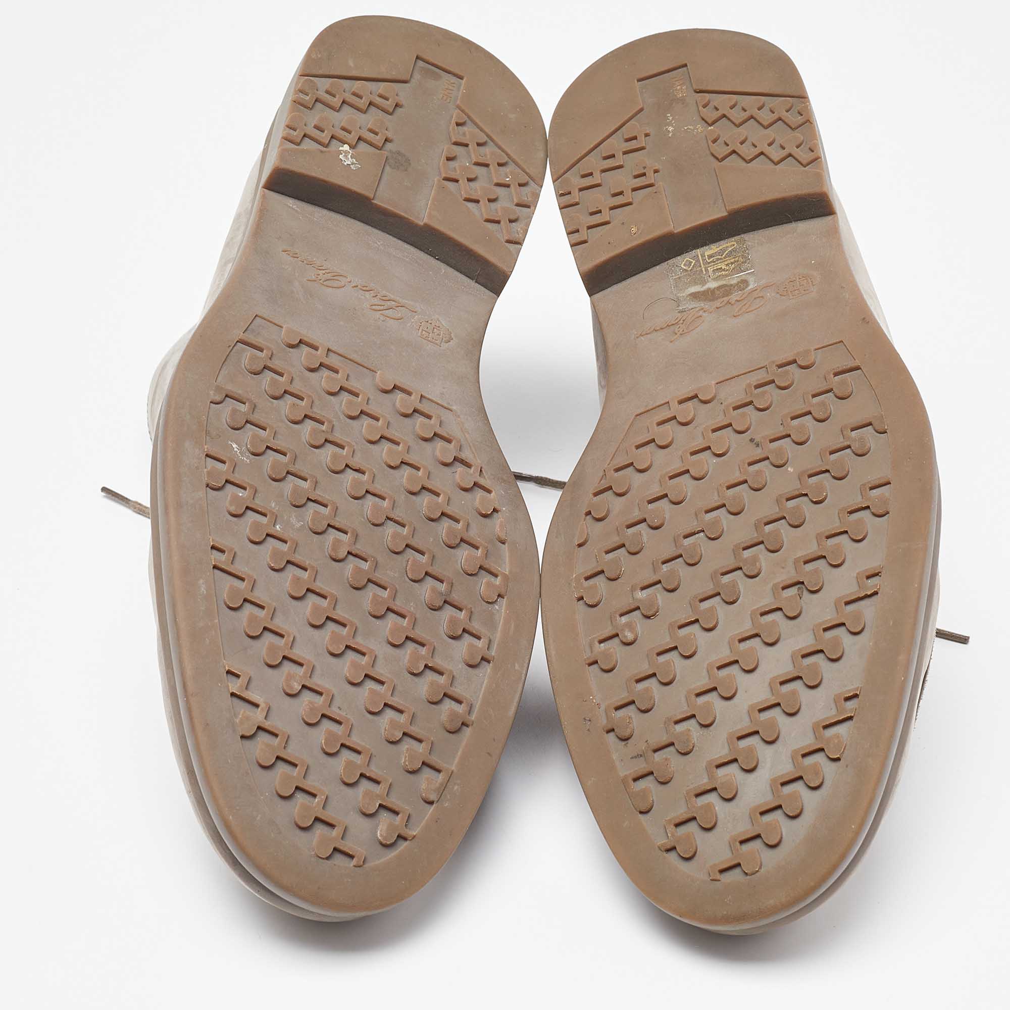 Loro Piana Grey Suede Namib Walk Ankle Boots Size 45