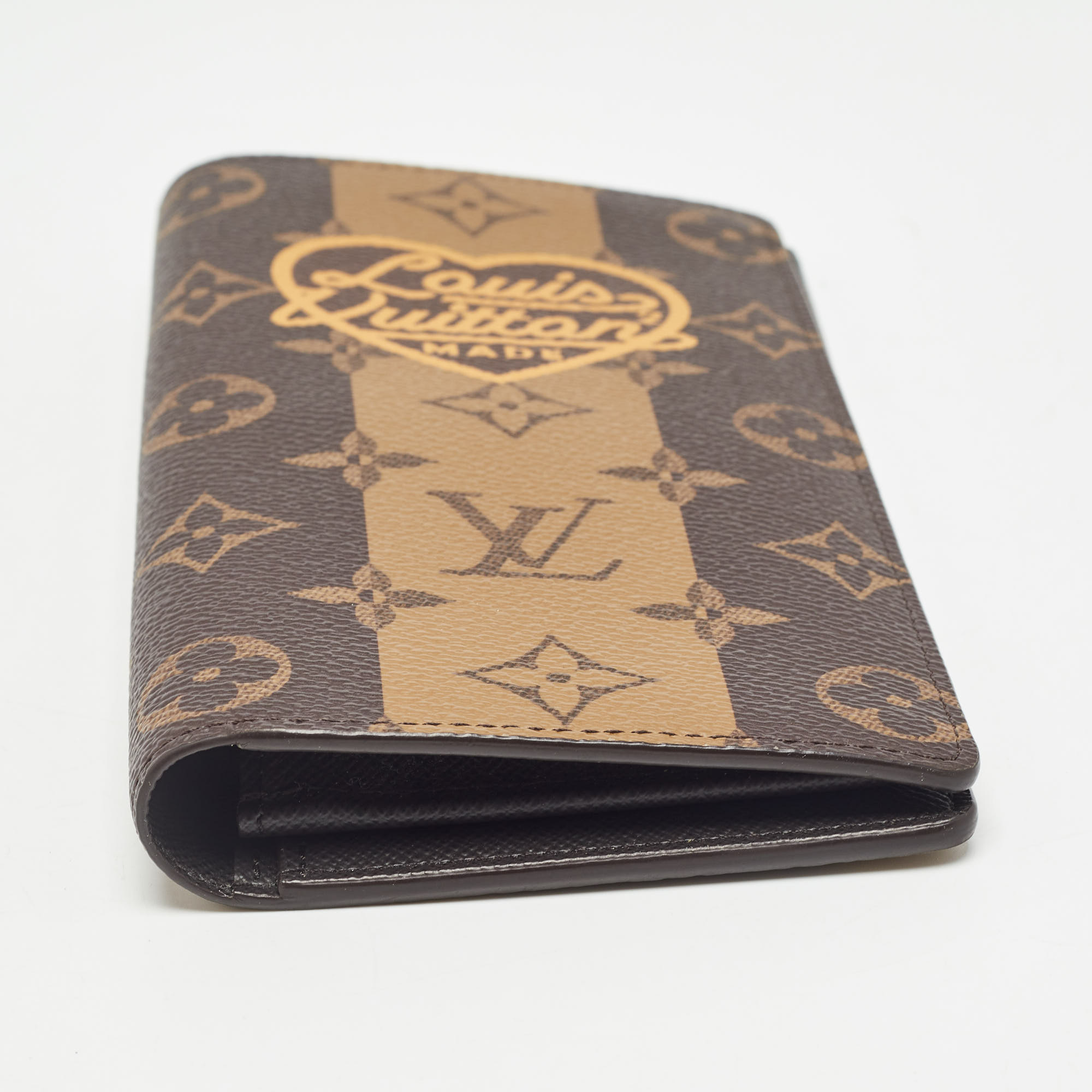 Louis Vuitton X Nigo Reverse Monogram Stripes Canvas Brazza Wallet