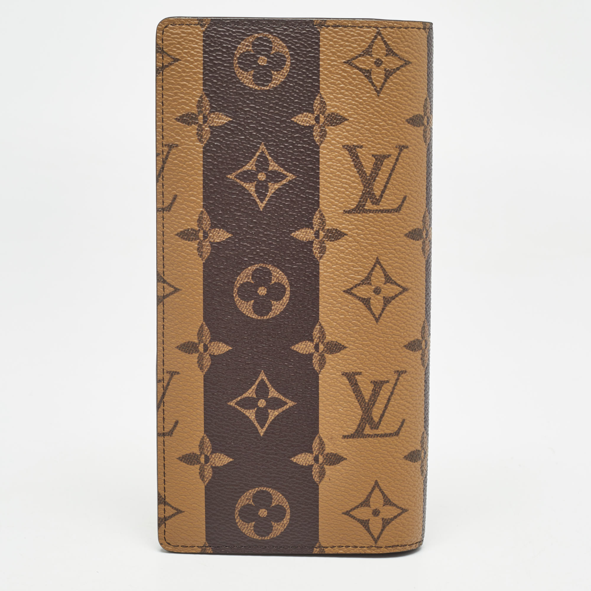 Louis Vuitton X Nigo Reverse Monogram Stripes Canvas Brazza Wallet