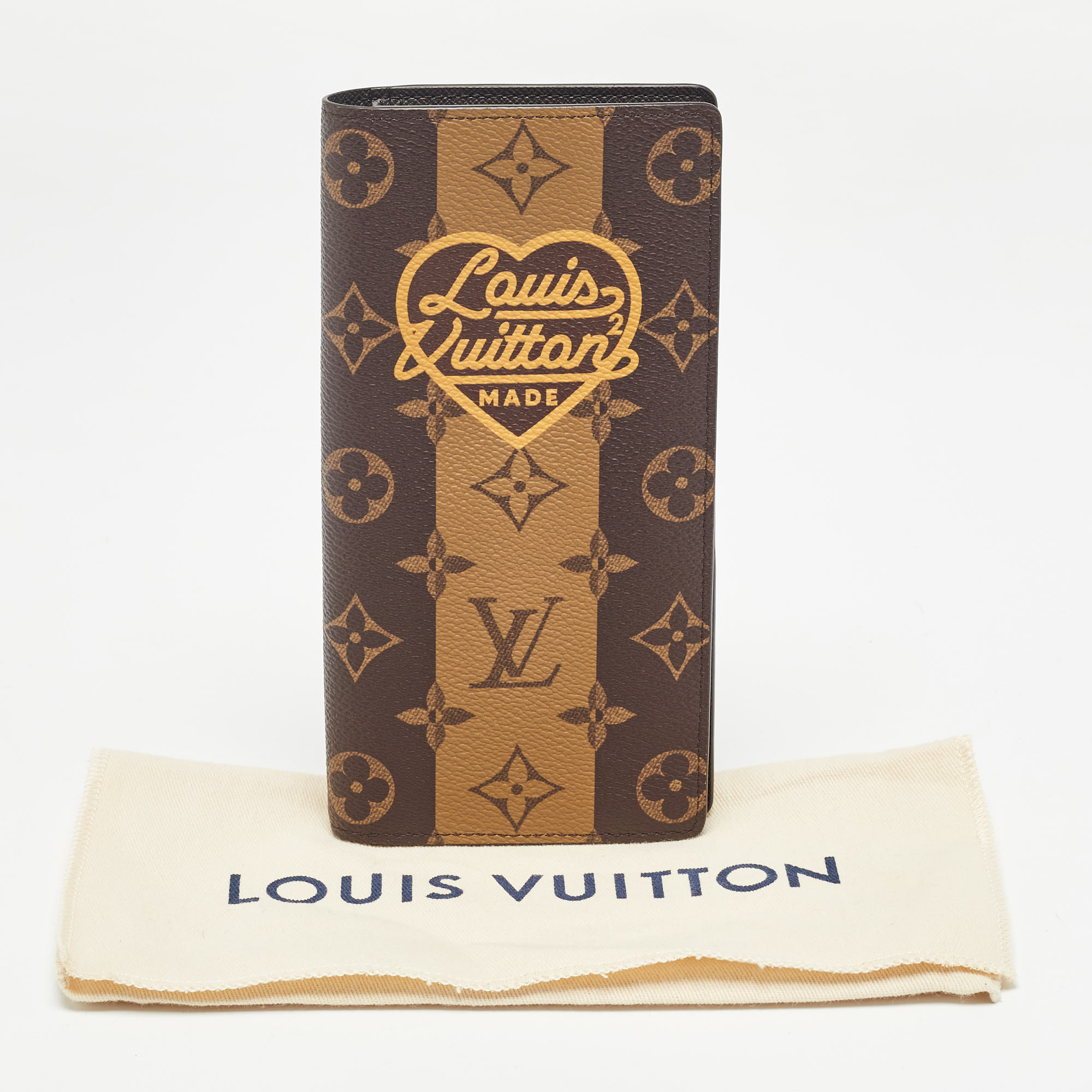 Louis Vuitton X Nigo Reverse Monogram Stripes Canvas Brazza Wallet