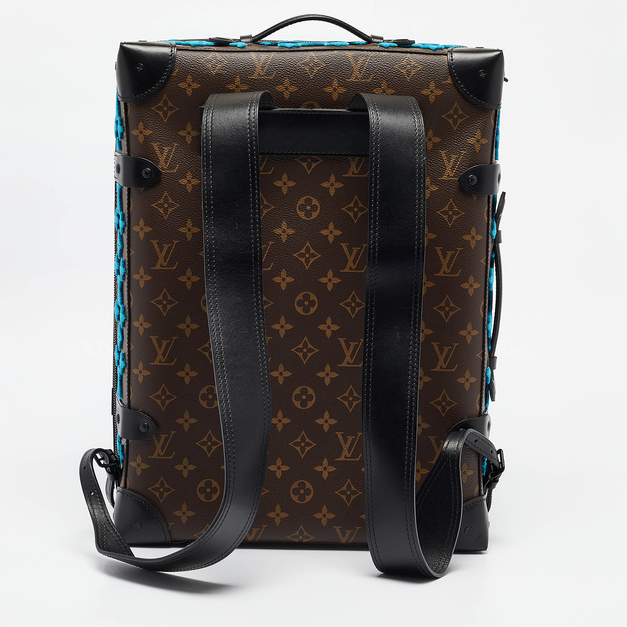 Louis Vuitton Turquoise Monogram Tuffetage Soft Trunk PM Backpack