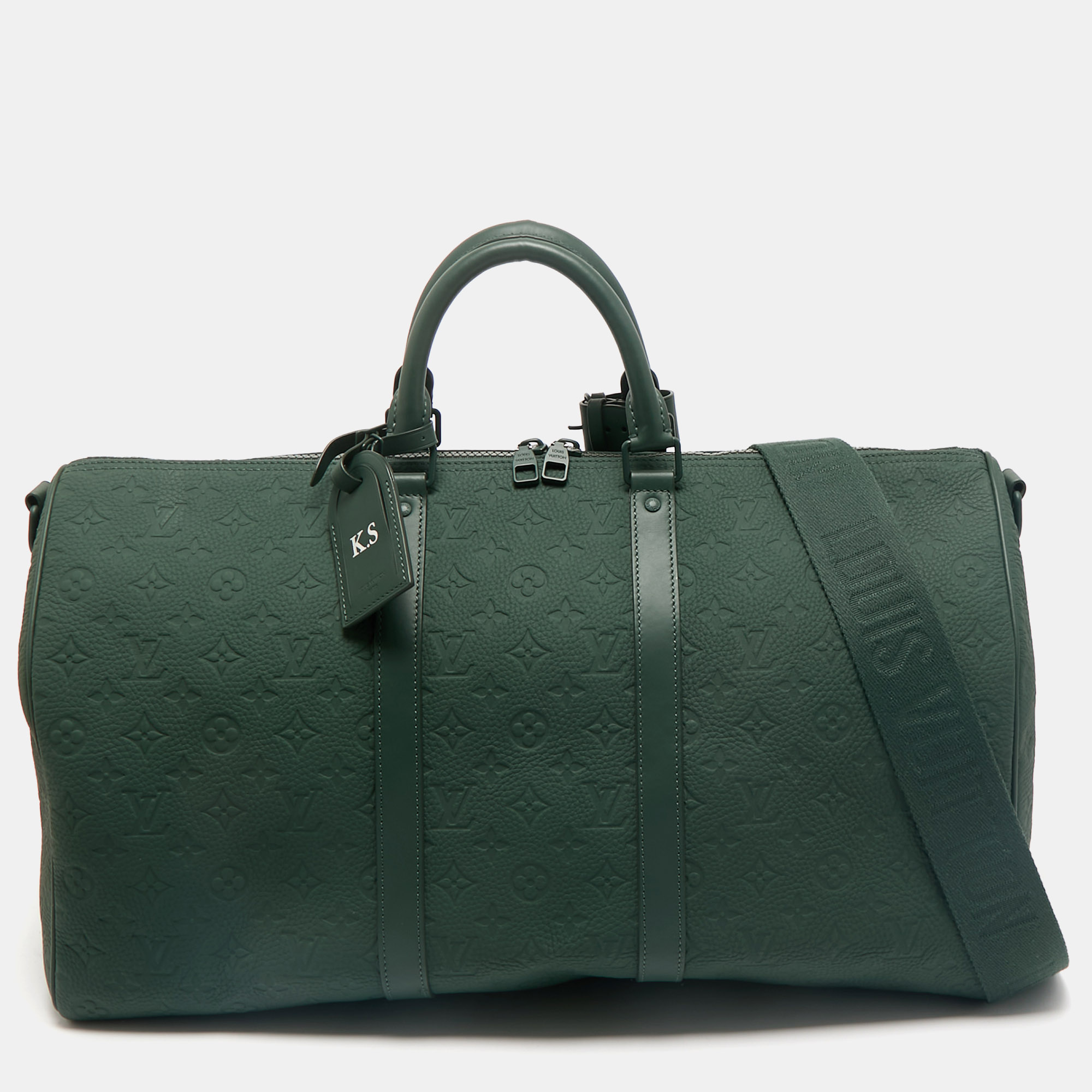 Louis Vuitton Dark Green Monogrami Taurillon Leather Keepall Bandouliere 50 Bag
Louis Vuitton Dark Green Monogrami Taurillon Leather Keepall Bandouliere 50 Bag