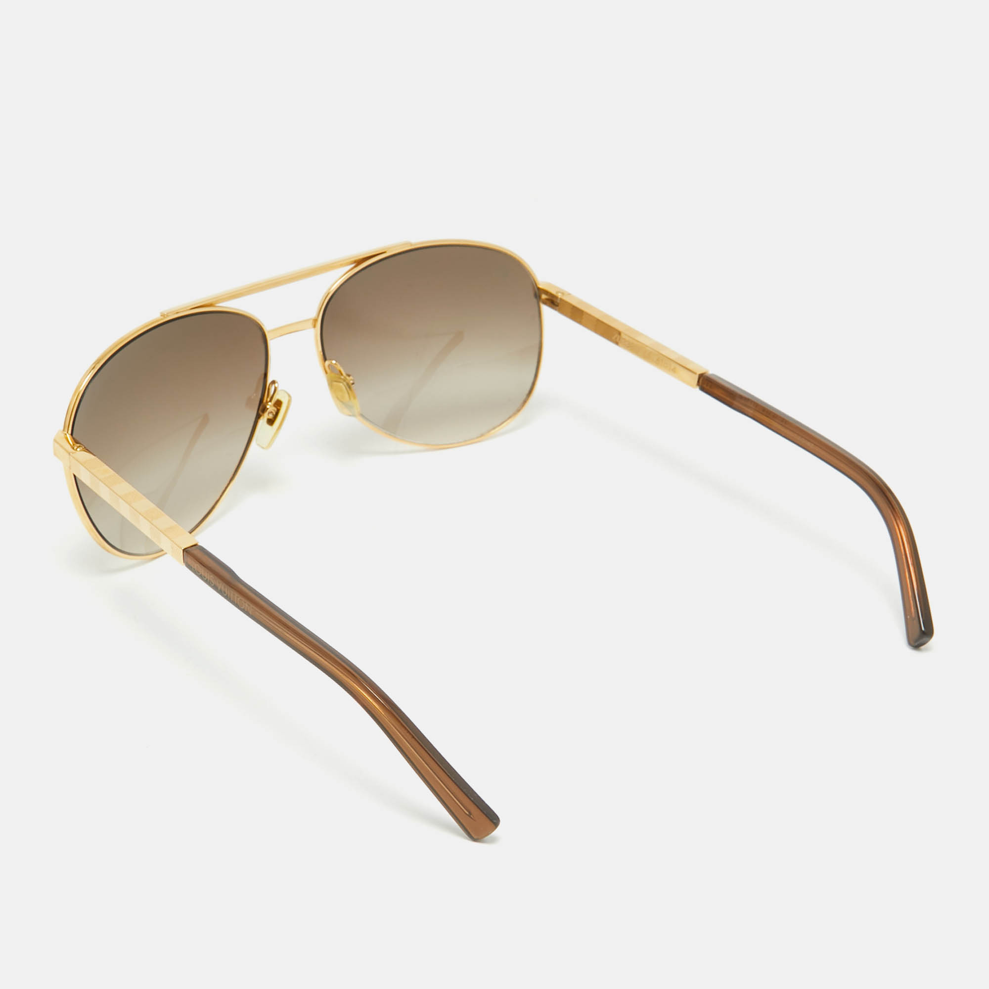 Louis Vuitton Brown Gradient Z0339U Attitude Pilote Aviator Sunglasses