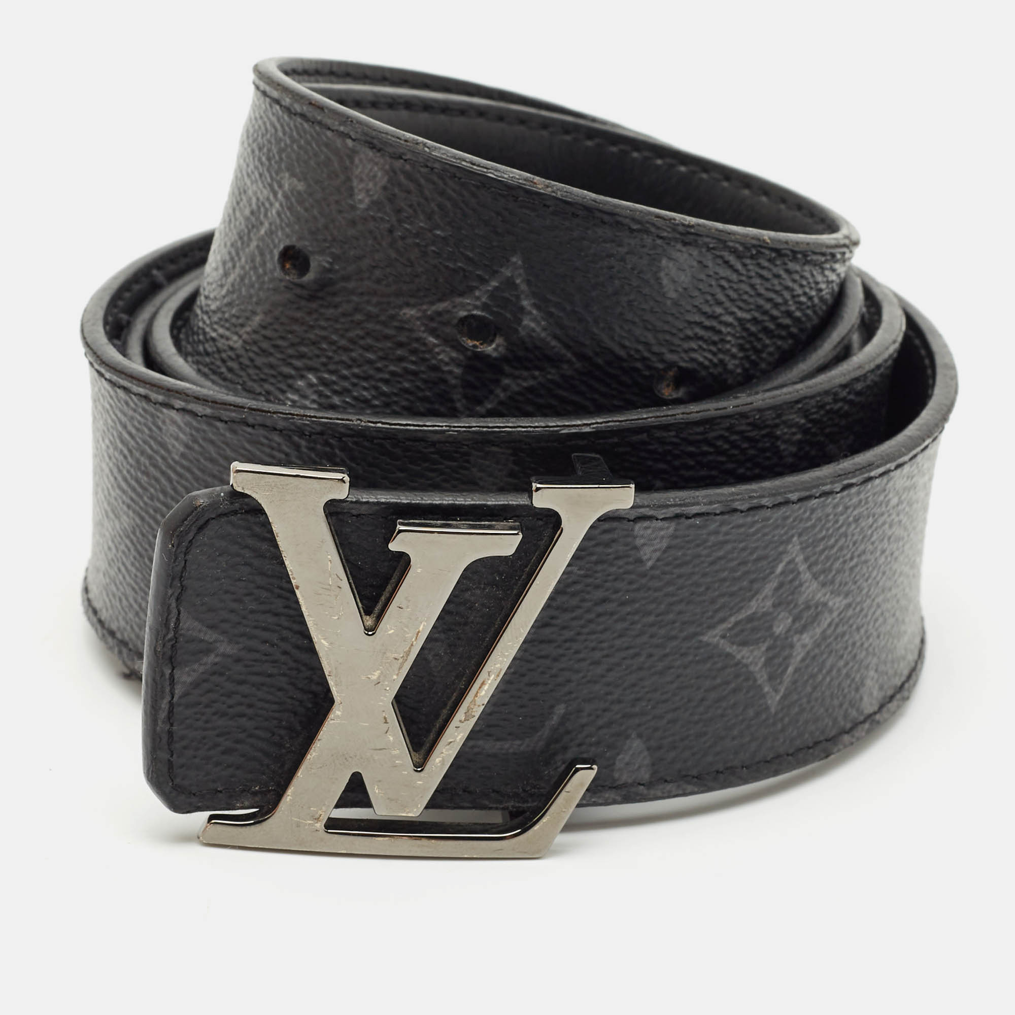 Louis Vuitton Monogram Eclipse Canvas LV Initiales Belt, Black
Louis Vuitton Monogram Eclipse Canvas LV Initiales Belt, Black
