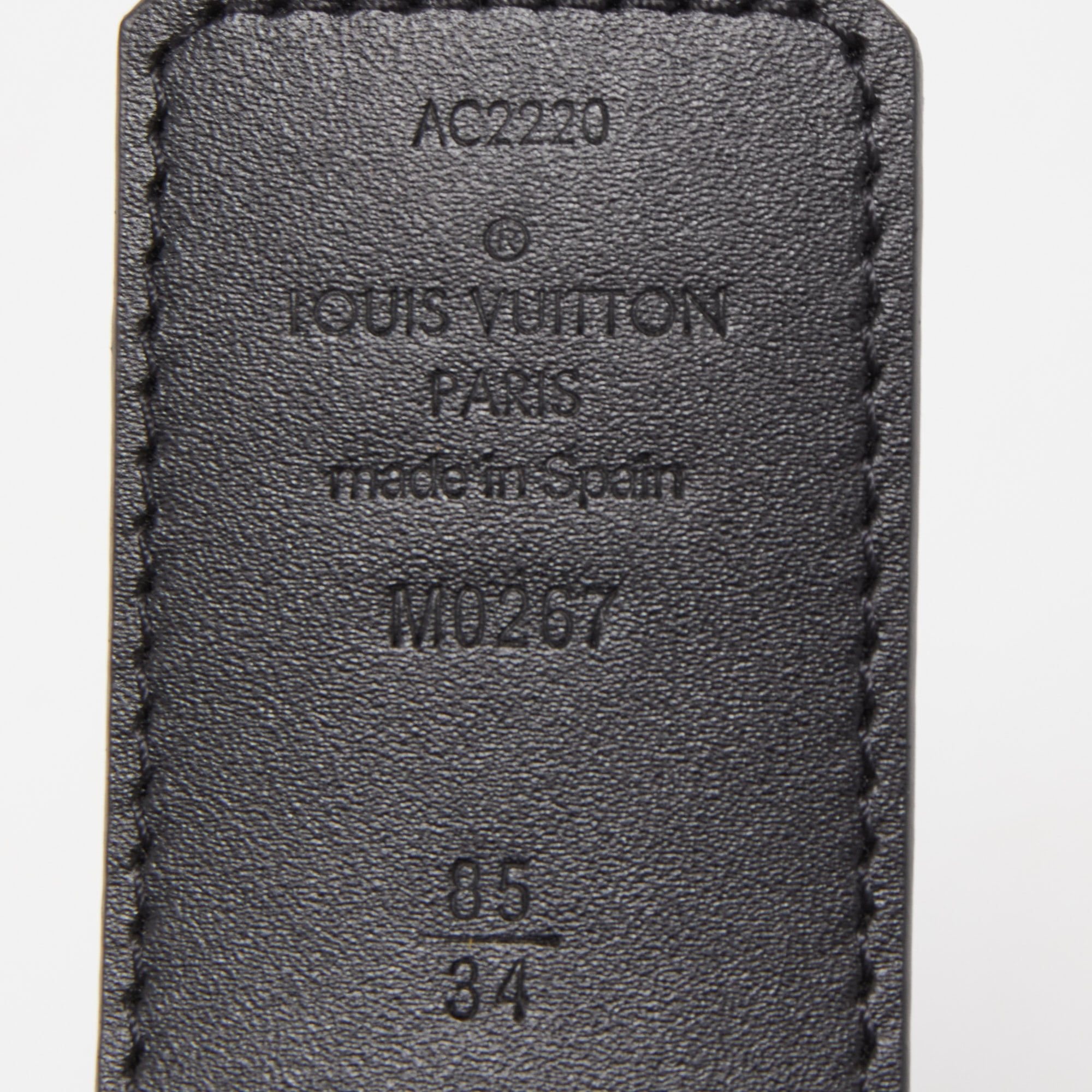 Louis Vuitton Monogram Eclipse Canvas Reversible Belt Strap 85CM