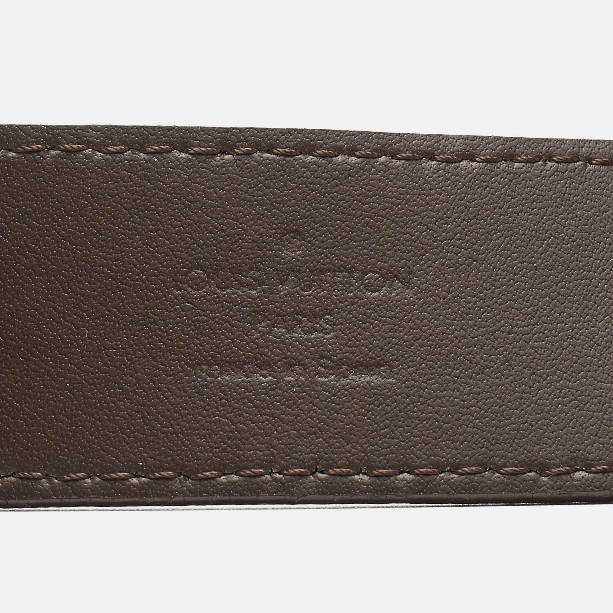 Louis Vuitton Blue Taiga Leather LV Initiales Belt 90CM