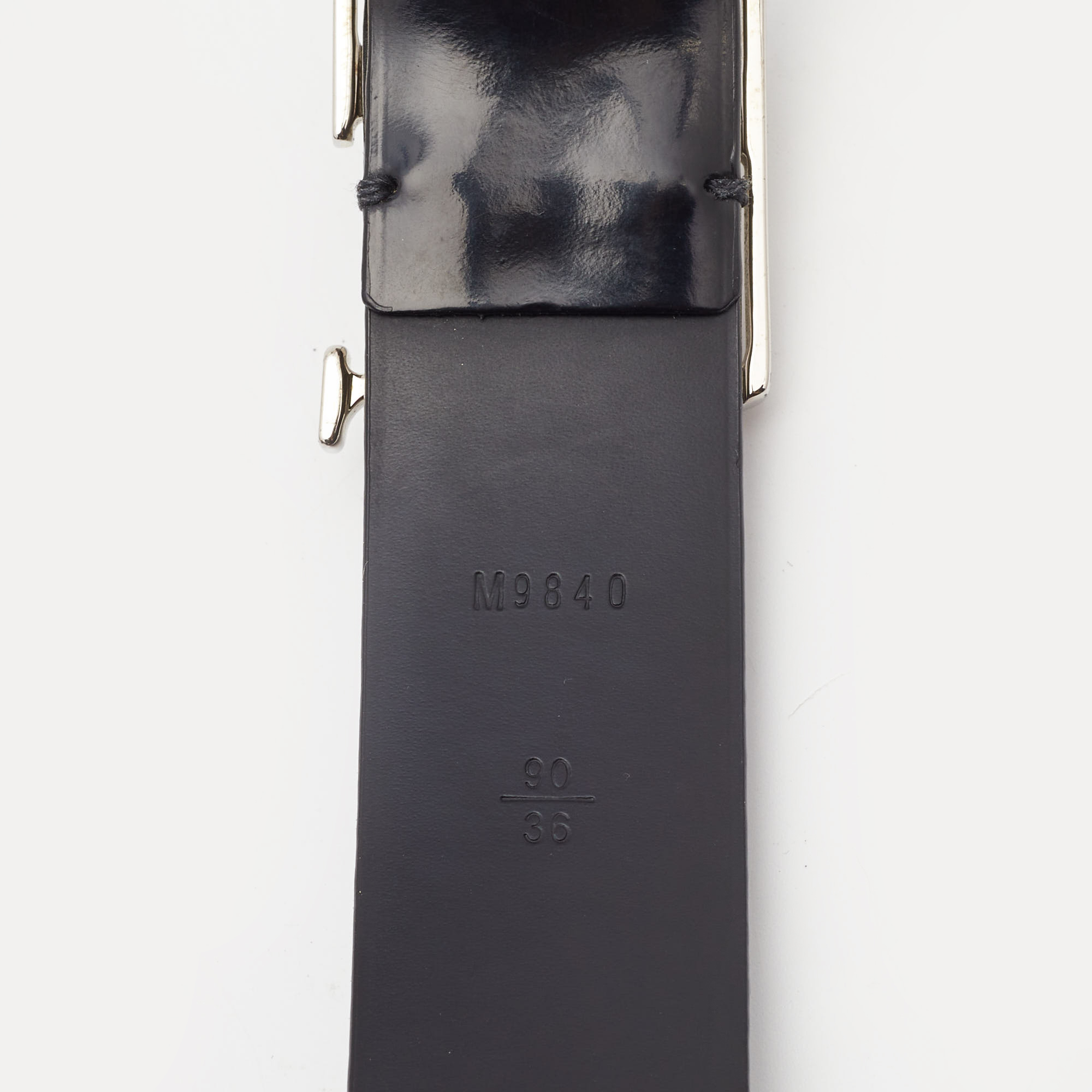 Louis Vuitton Black Leather Neogram Belt 90CM