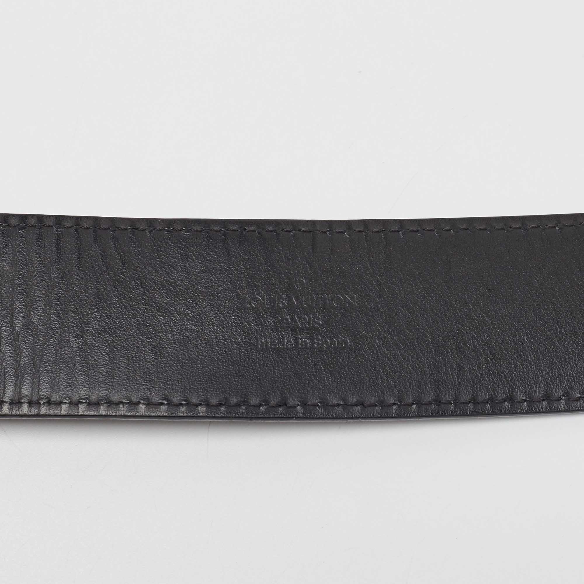Louis Vuitton Damier Graphite Canvas LV Initiales Belt 95CM