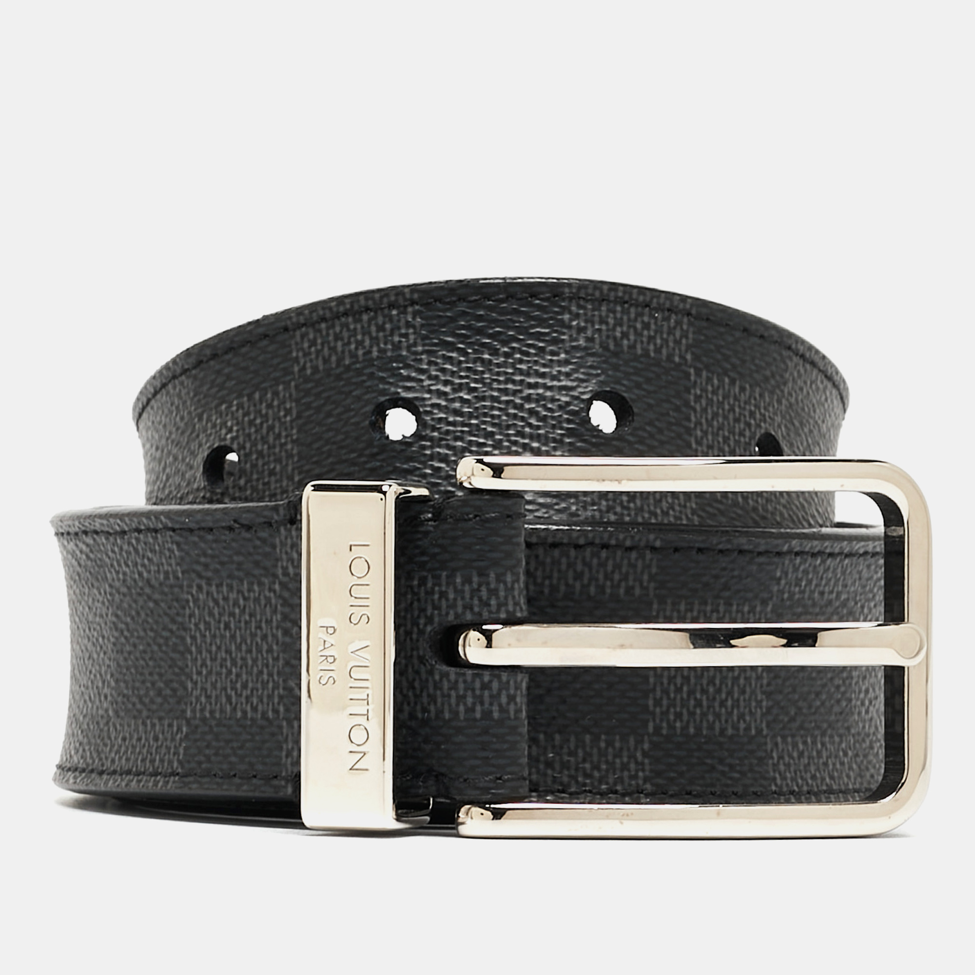 Louis Vuitton Damier Graphite Canvas Buckle Belt 95 CM