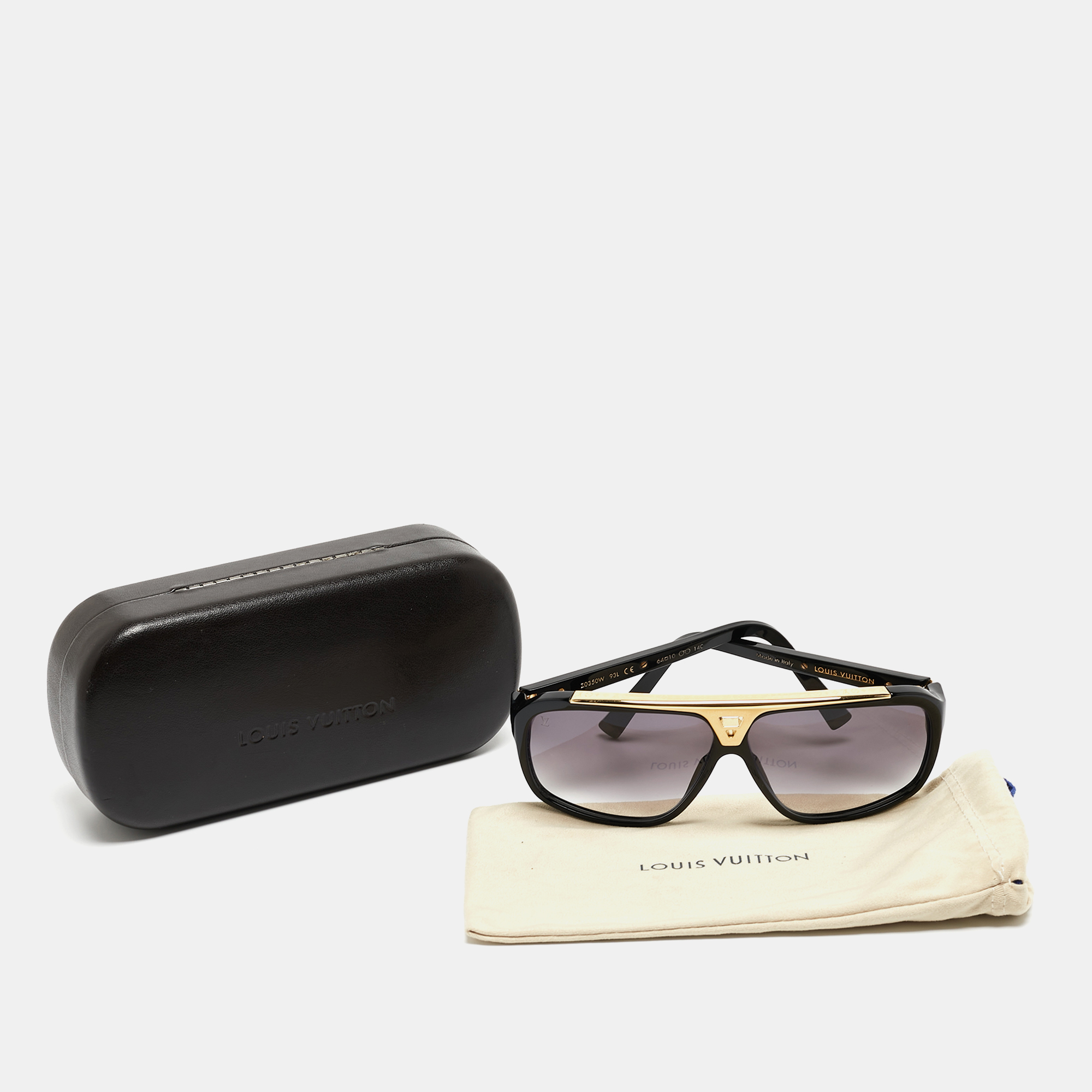 Louis Vuitton Black Gradient Z0350W Evidence Square Sunglasses