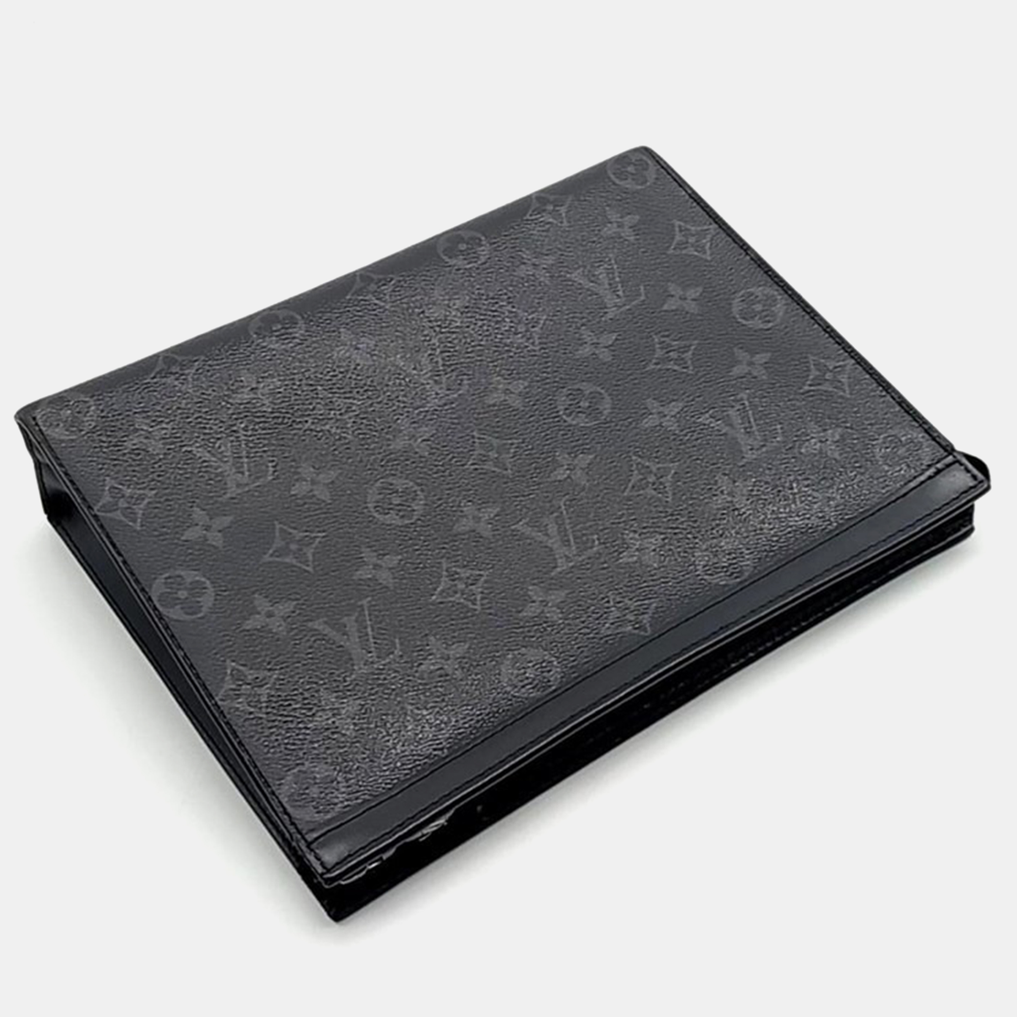 Louis Vuitton Black Monogram Canvas MM Eclipse Pochette Voyage Pouch