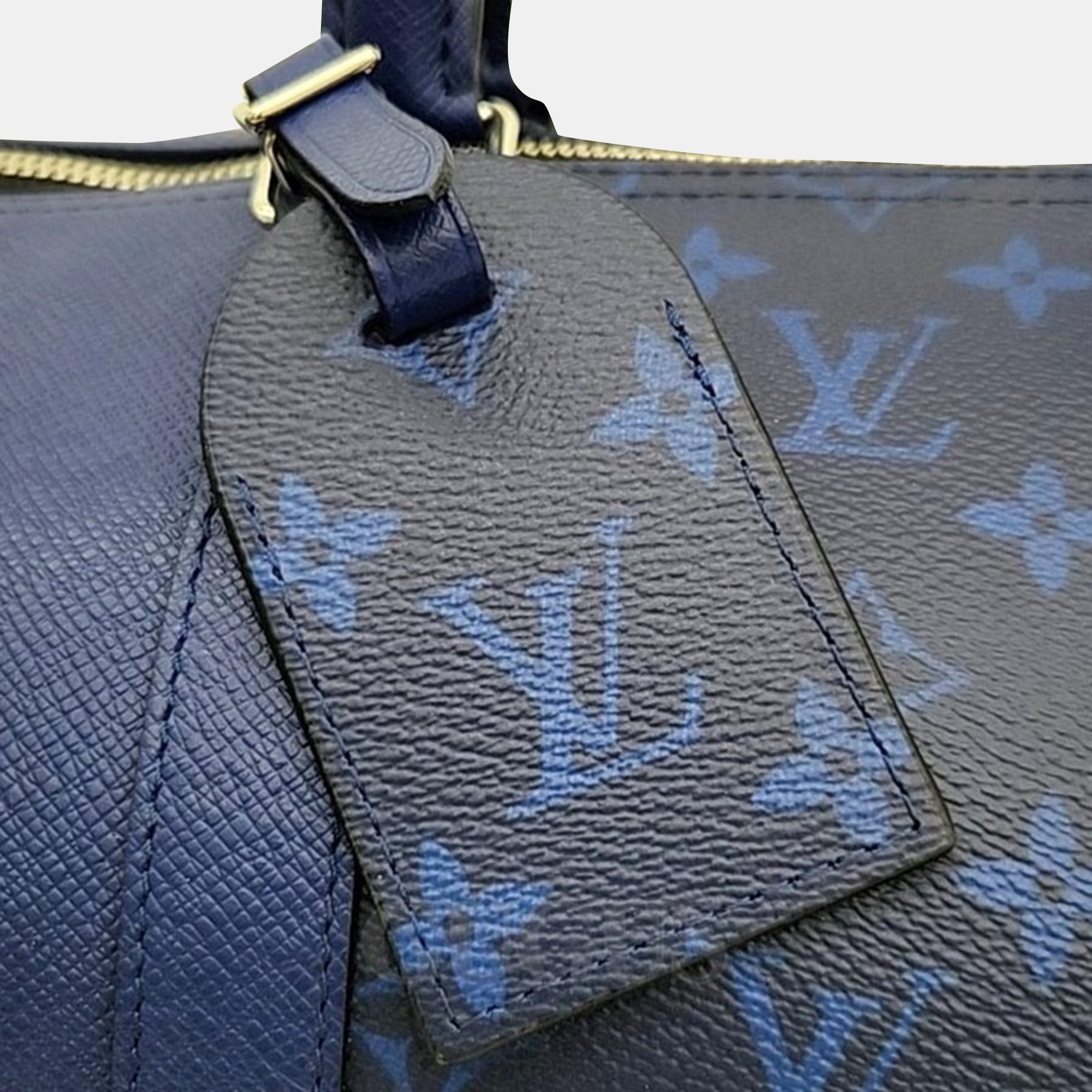 Louis Vuitton Blue Canvas Taigarama Keepall 50 Tote Bag