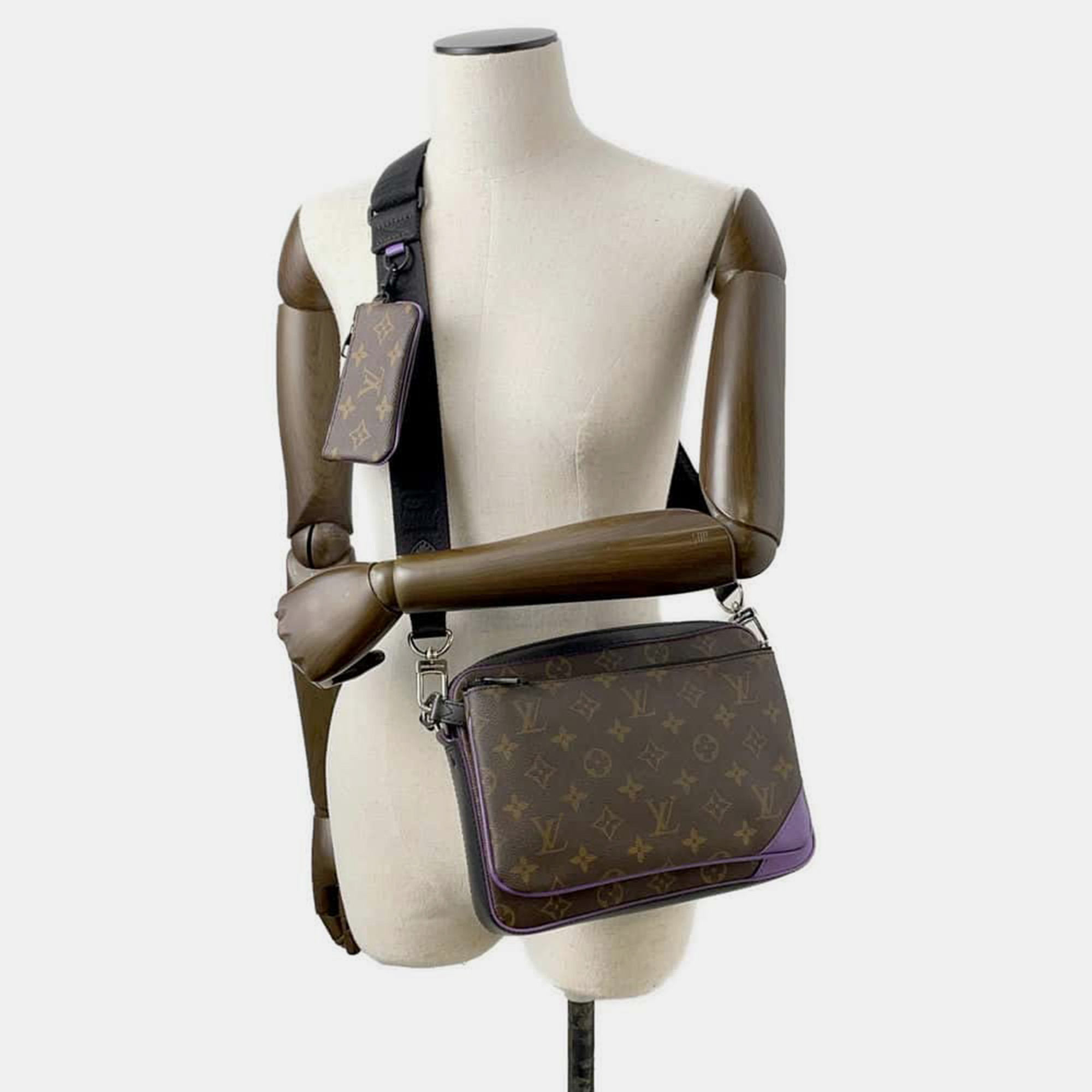 Louis Vuitton Noir Monogram Macassar Canvas Trio Messenger Bag