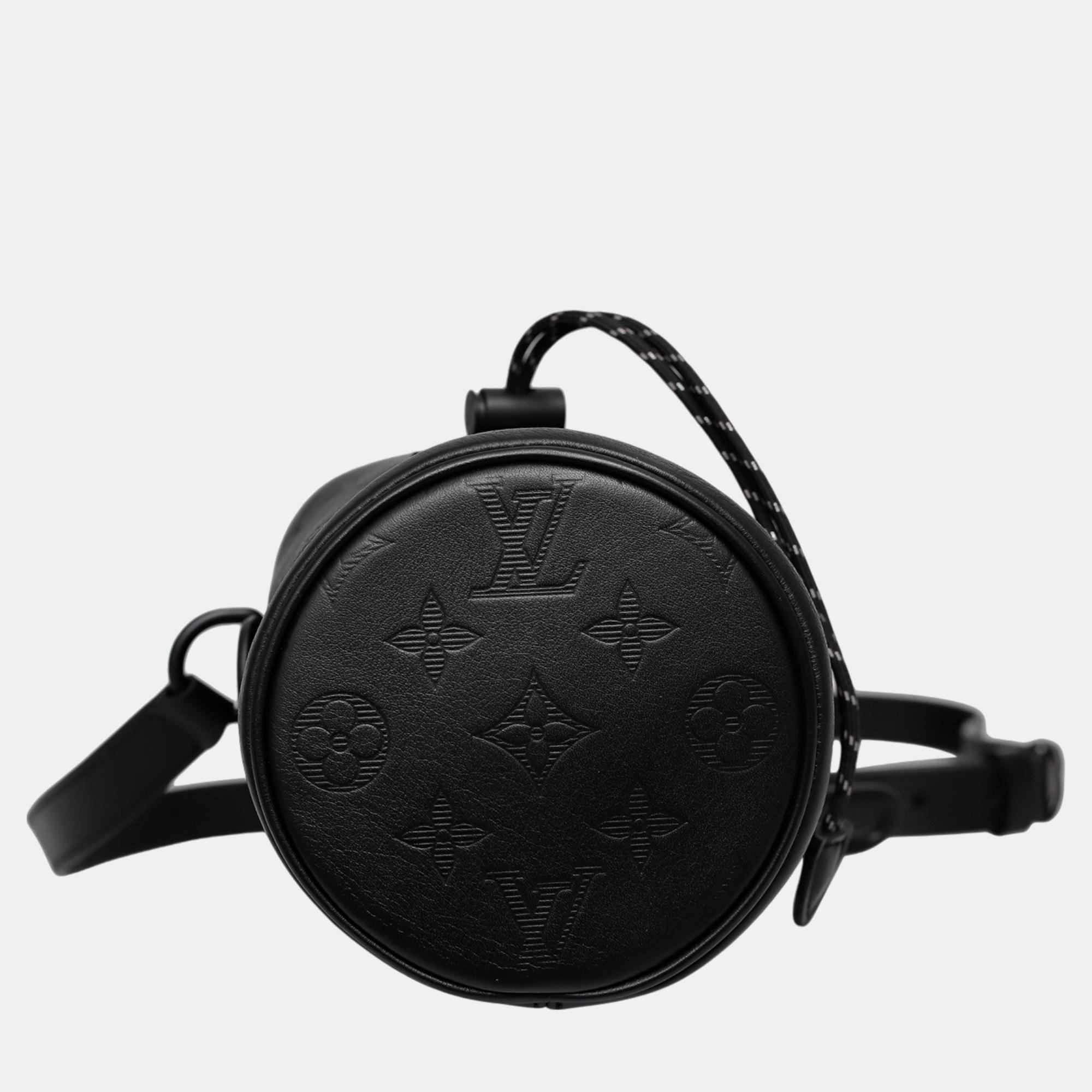 Louis Vuitton Black Monogram Leather Nano Chalk Bag