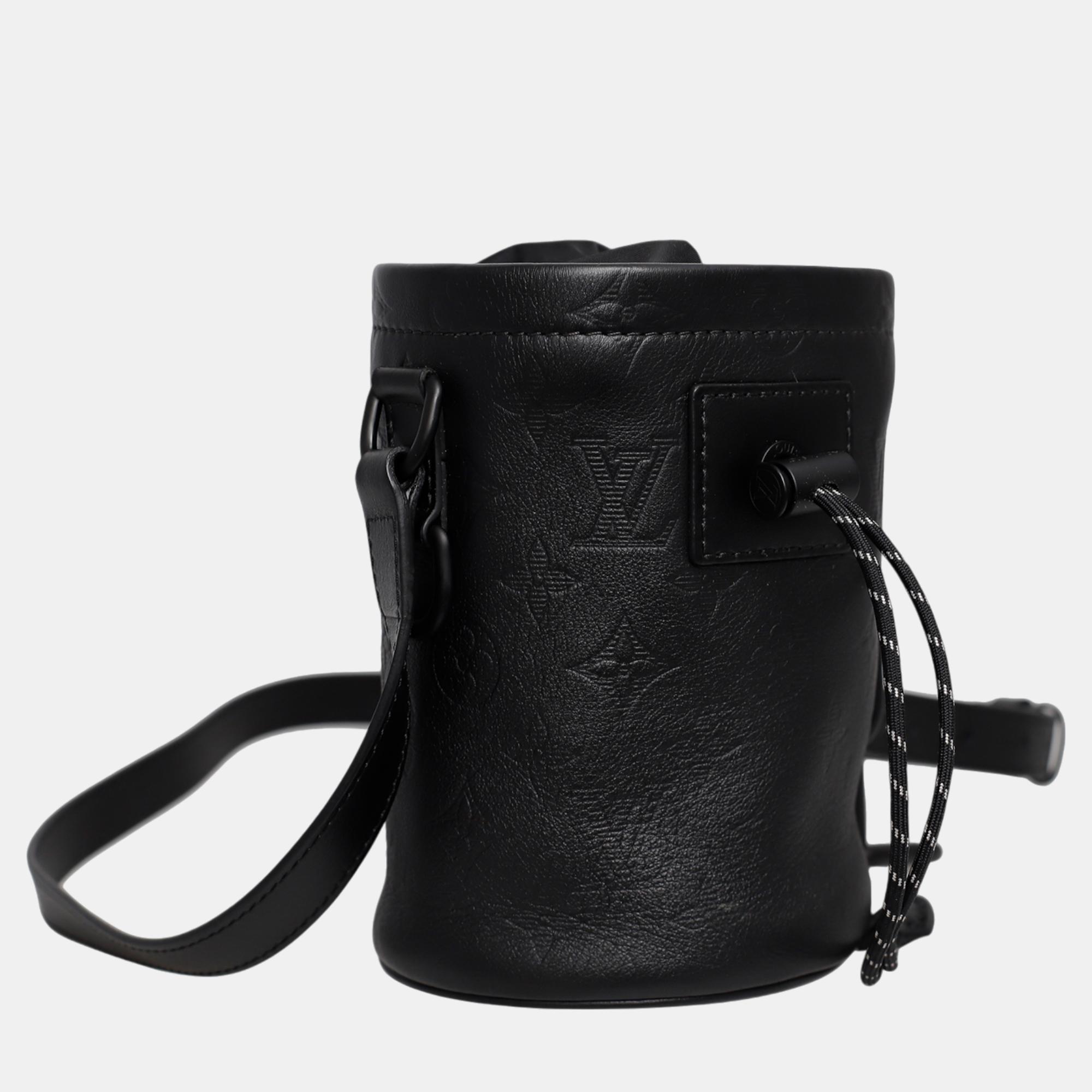 Louis Vuitton Black Monogram Leather Nano Chalk Bag