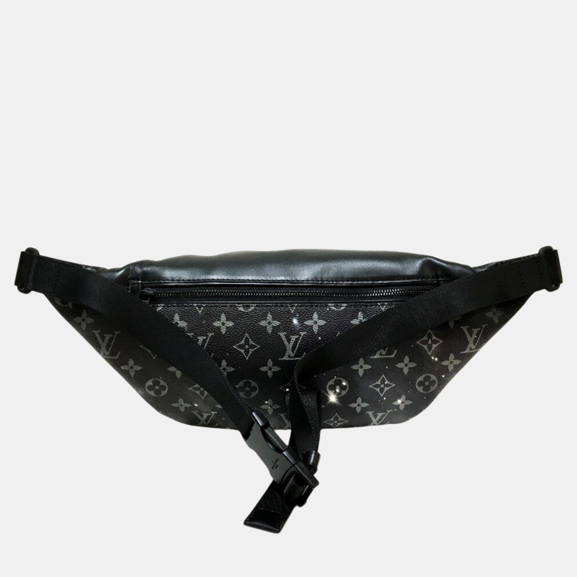 Louis Vuitton Silver X Black Monogram Canvas Leather  Galaxy Discovery Bum Bag