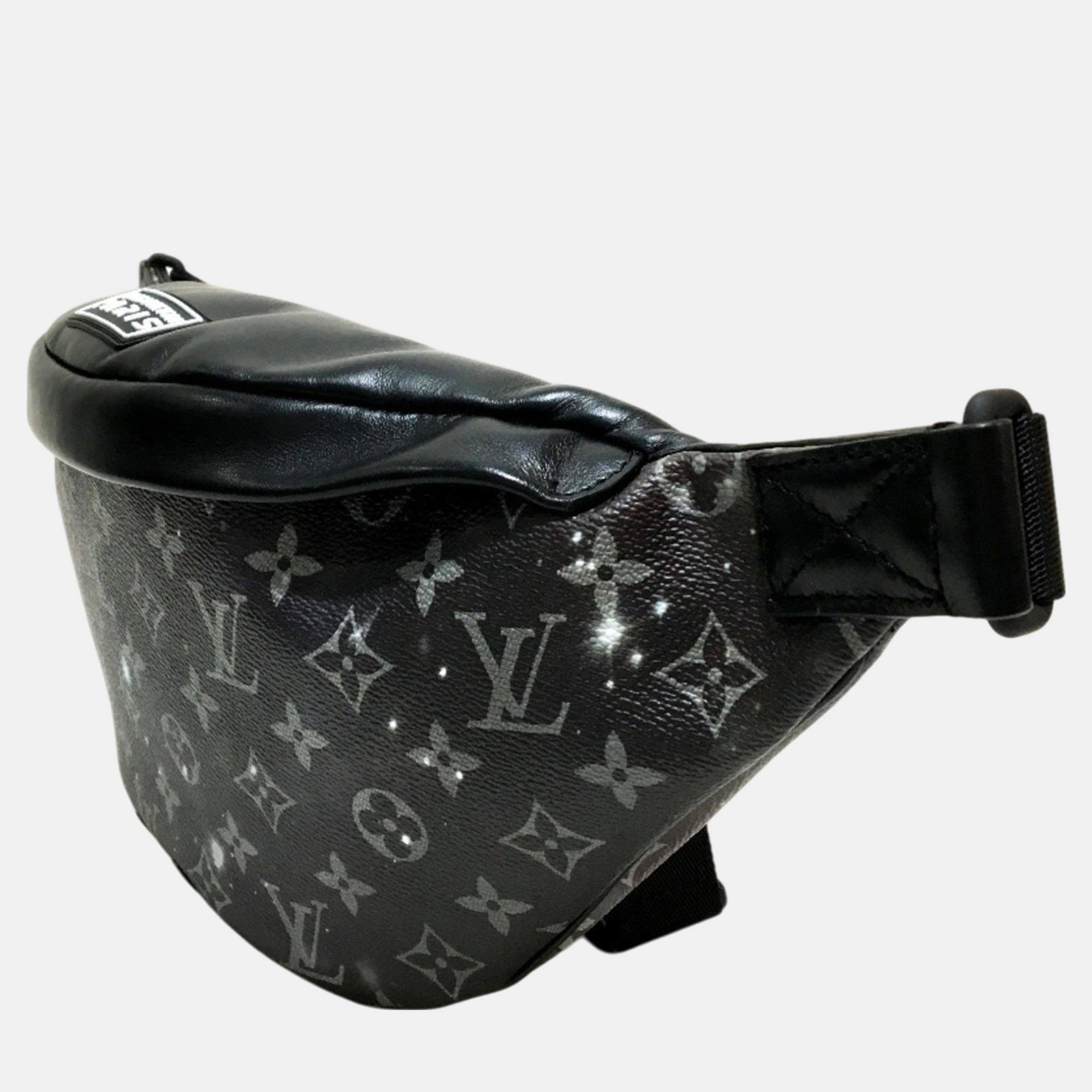 Louis Vuitton Silver X Black Monogram Canvas Leather  Galaxy Discovery Bum Bag