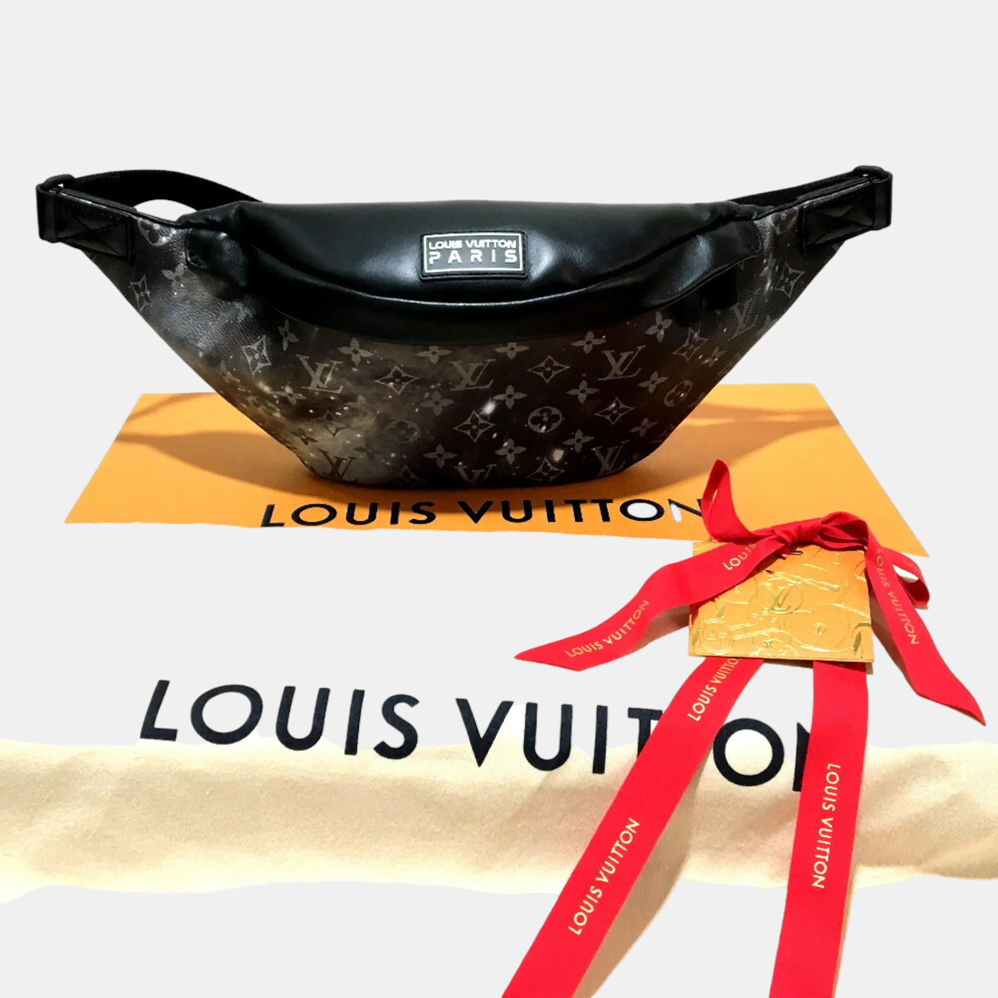 Louis Vuitton Silver X Black Monogram Canvas Leather  Galaxy Discovery Bum Bag