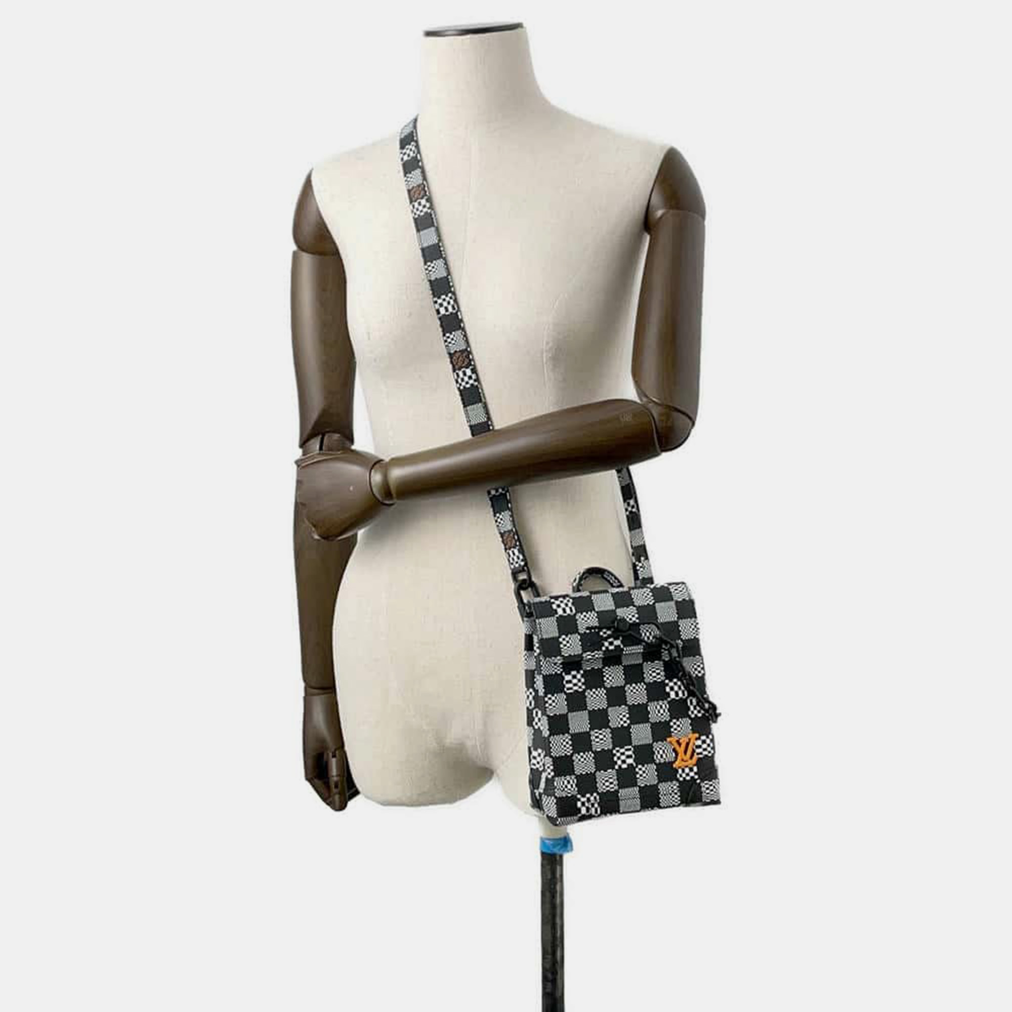 Louis Vuitton Steamer Noir/White Damier Distorted Size XS Bag