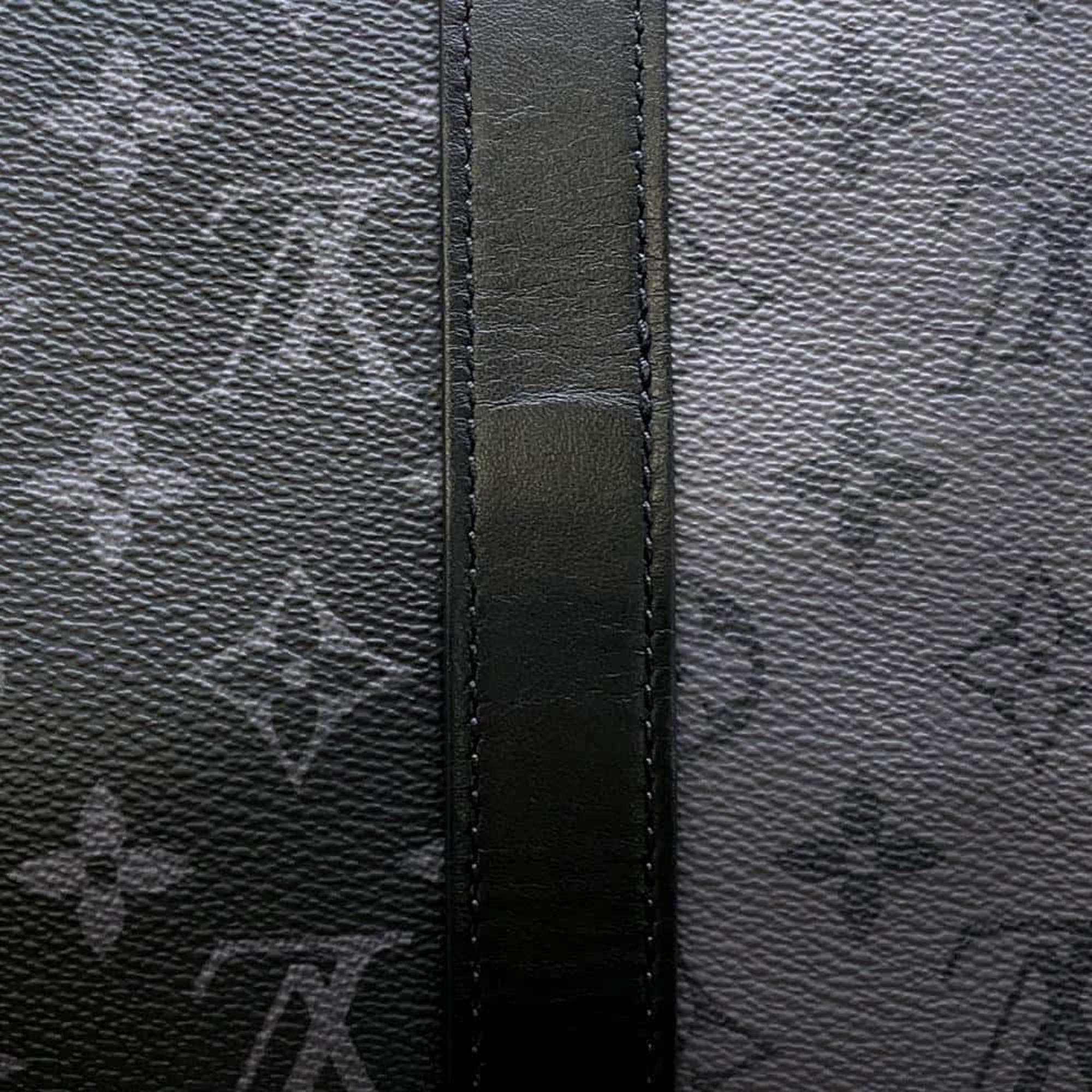 Louis Vuitton Noir Monogram Eclipse Reverse Keepall Bandouliere Size 50