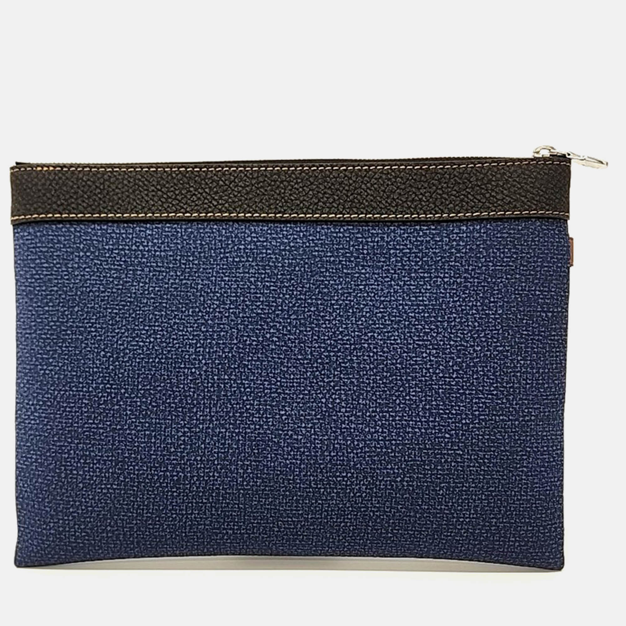 Louis Vuitton Blue Leather Louis Vuitton Pochette To-Go Clutch