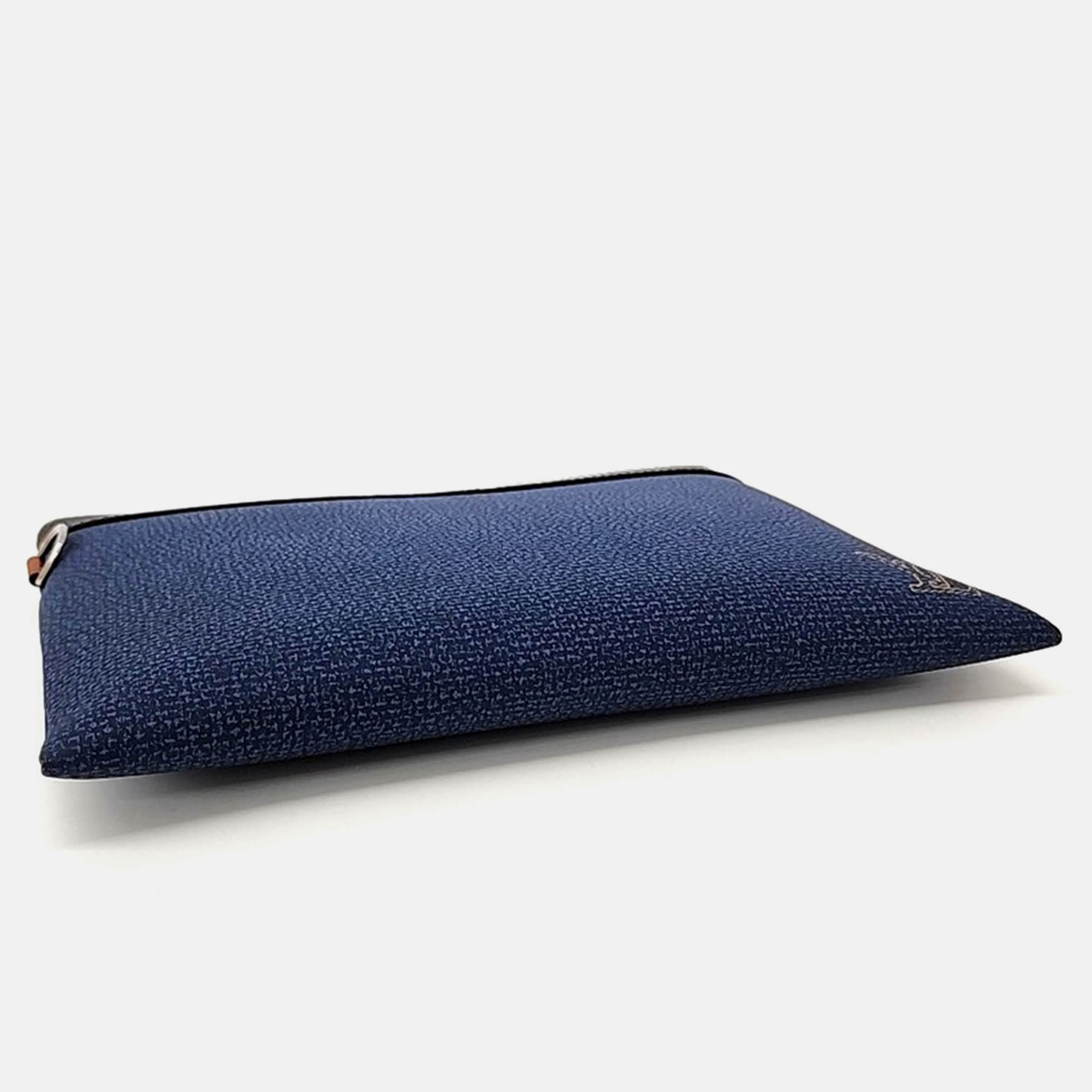 Louis Vuitton Blue Leather Louis Vuitton Pochette To-Go Clutch