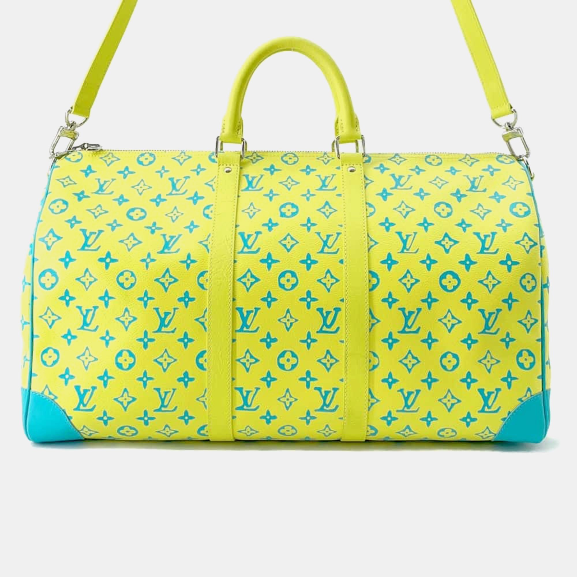 Louis Vuitton Yellow & Sky Blue Monogram Keepall Bandouliere 50 Travel Bag
Louis Vuitton Yellow & Sky Blue Monogram Keepall Bandouliere 50 Travel Bag