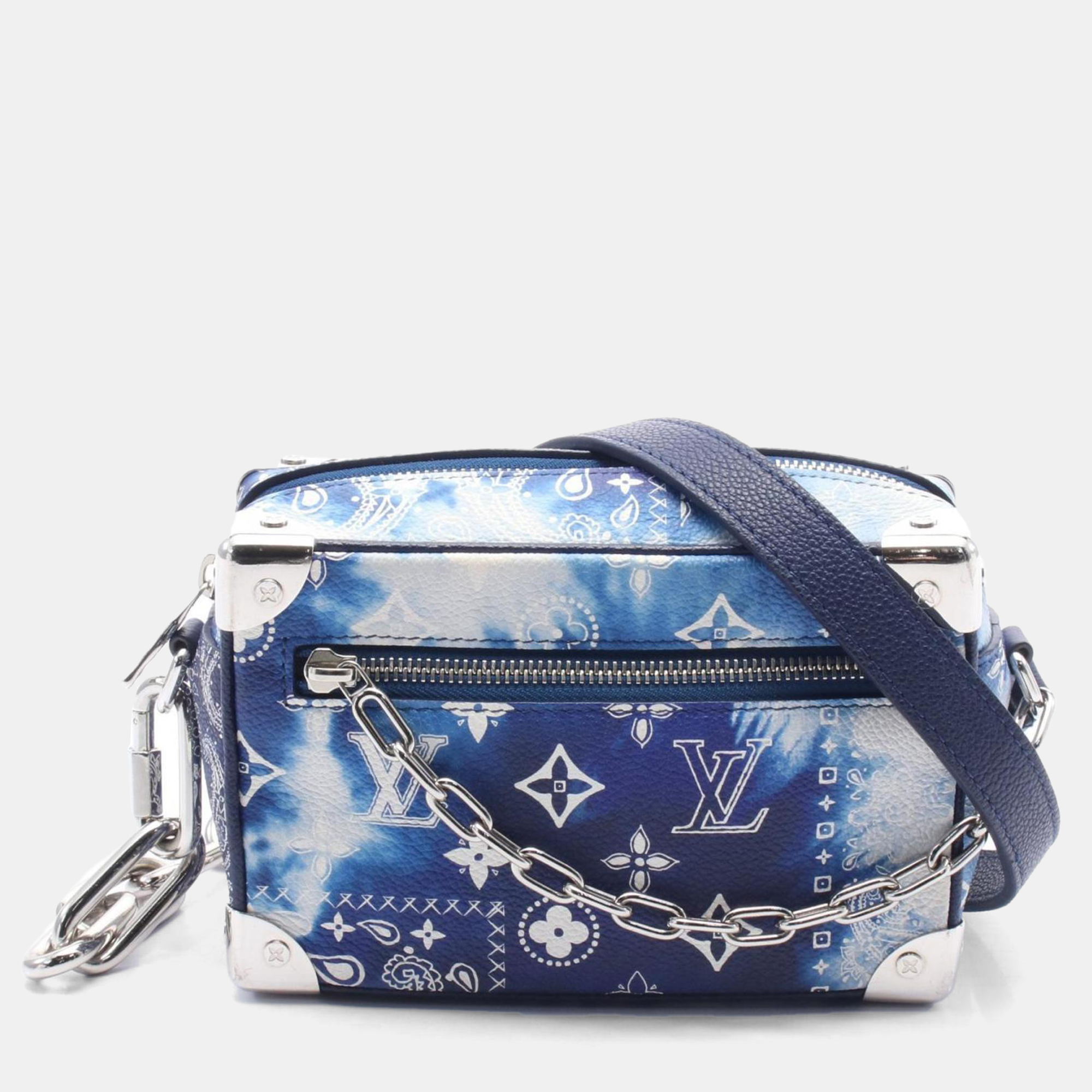 Louis Vuitton Mini Soft Trunk Shoulder Bag Coated Canvas Leather Monogram Bandana Navy Blue White
Louis Vuitton Mini Soft Trunk Shoulder Bag Coated Canvas Leather Monogram Bandana Navy Blue White