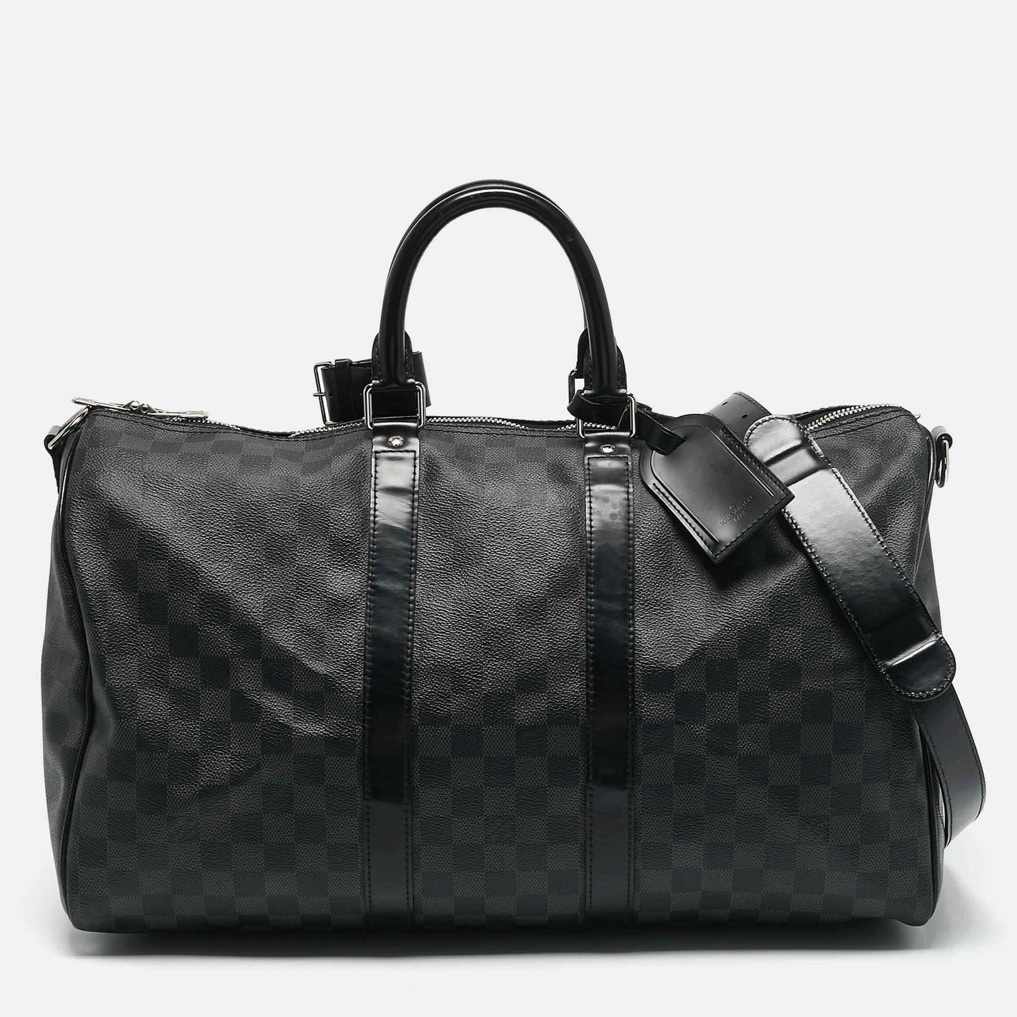Louis Vuitton Damier Graphite Canvas Keepall Bandouliere 45 Bag, Black
Louis Vuitton Damier Graphite Canvas Keepall Bandouliere 45 Bag, Black