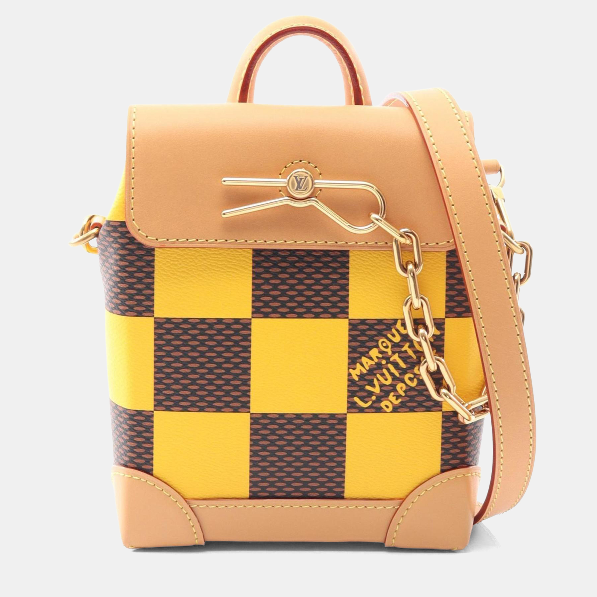 Louis Vuitton Steamer Nano Brown Yellow Damier Canvas Leather Shoulder Bag
Louis Vuitton Steamer Nano Brown Yellow Damier Canvas Leather Shoulder Bag