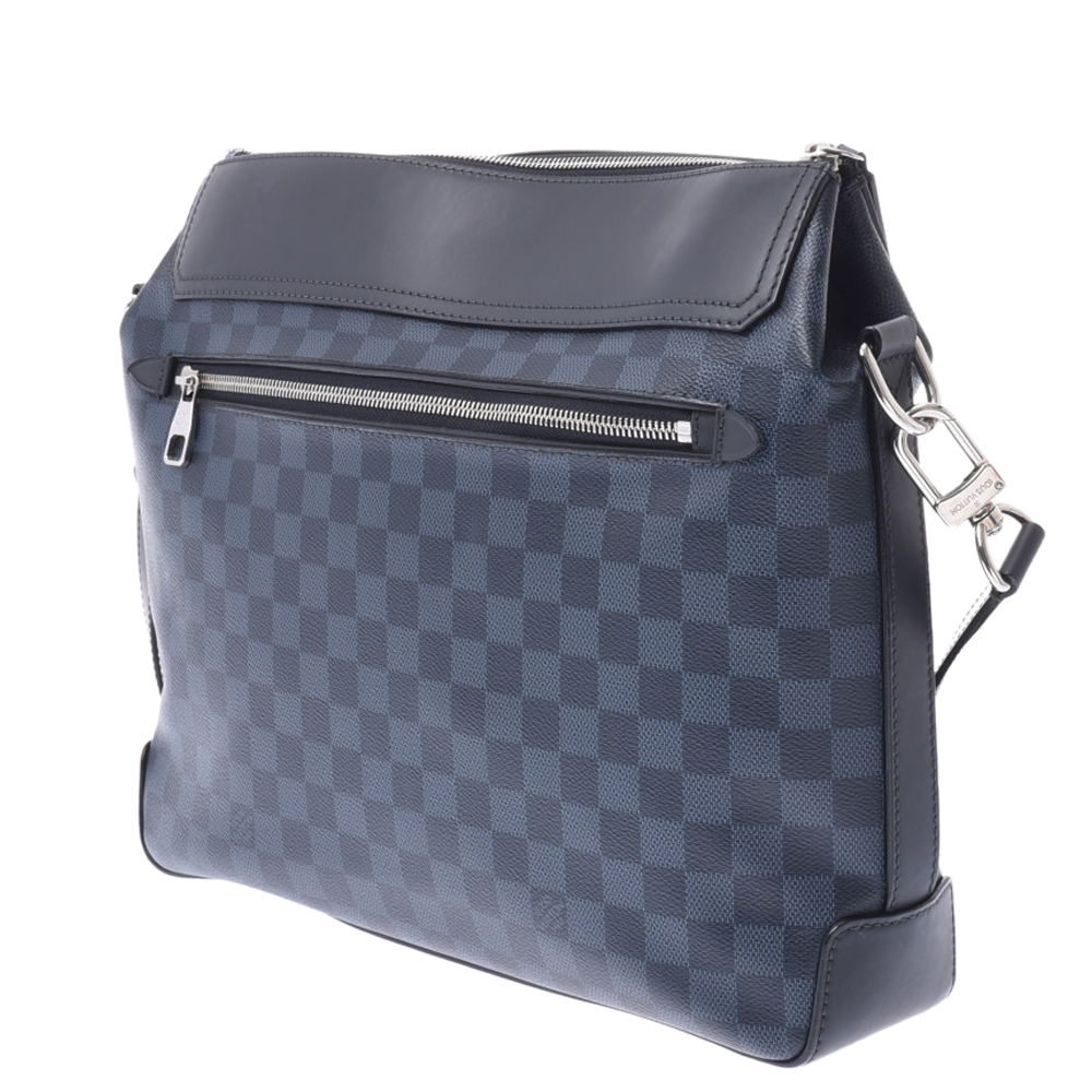 

Louis Vuitton Damier Cobalt Canvas Greenwich Messenger Bag, Navy blue