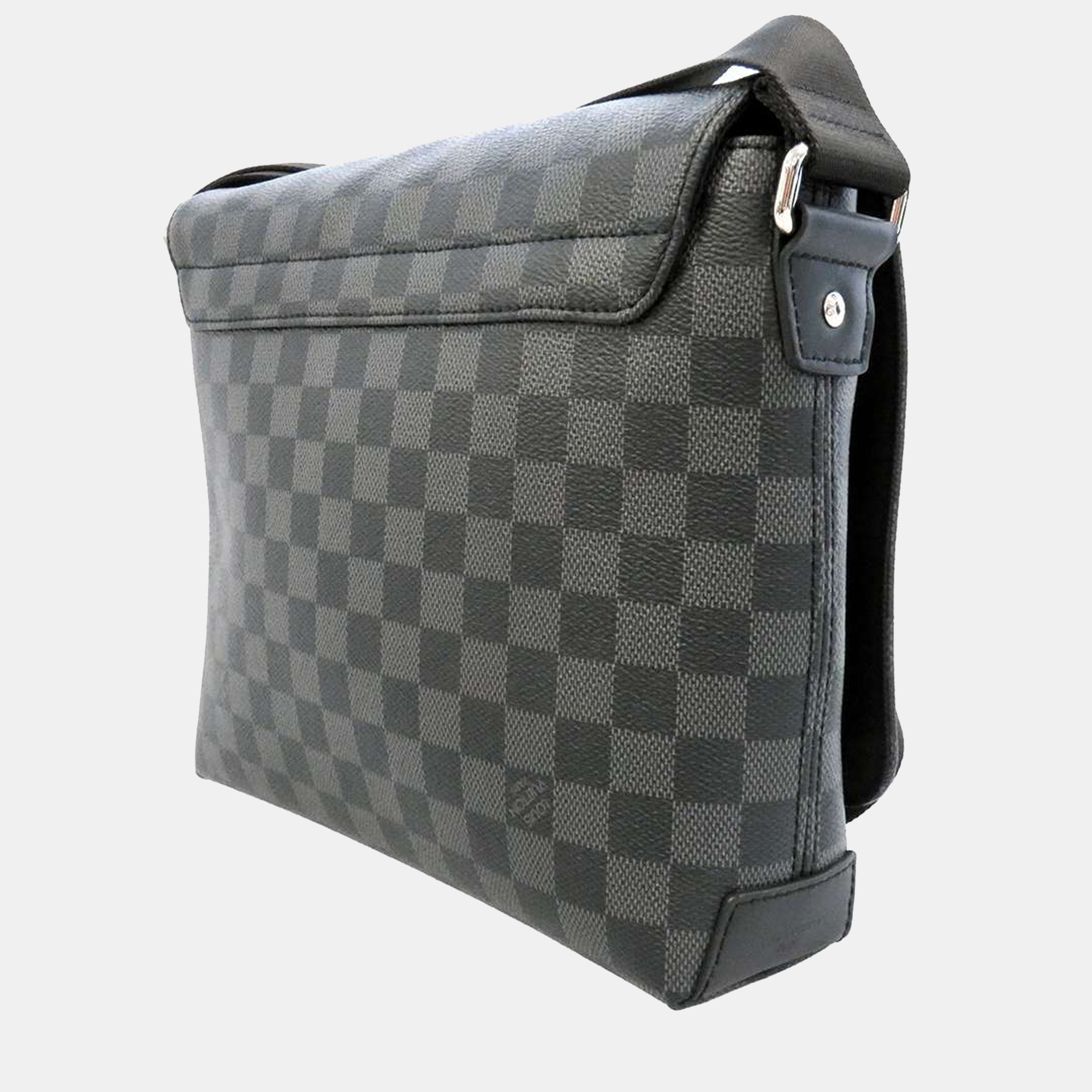 

Louis Vuitton Grey Damier Graphite Canvas District PM Messenger Bag, Black