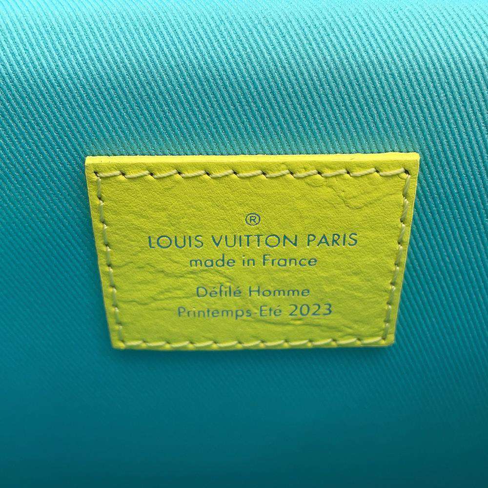 Louis Vuitton Yellow/Blue Monogram Canvas Vertical Trunk Pochette