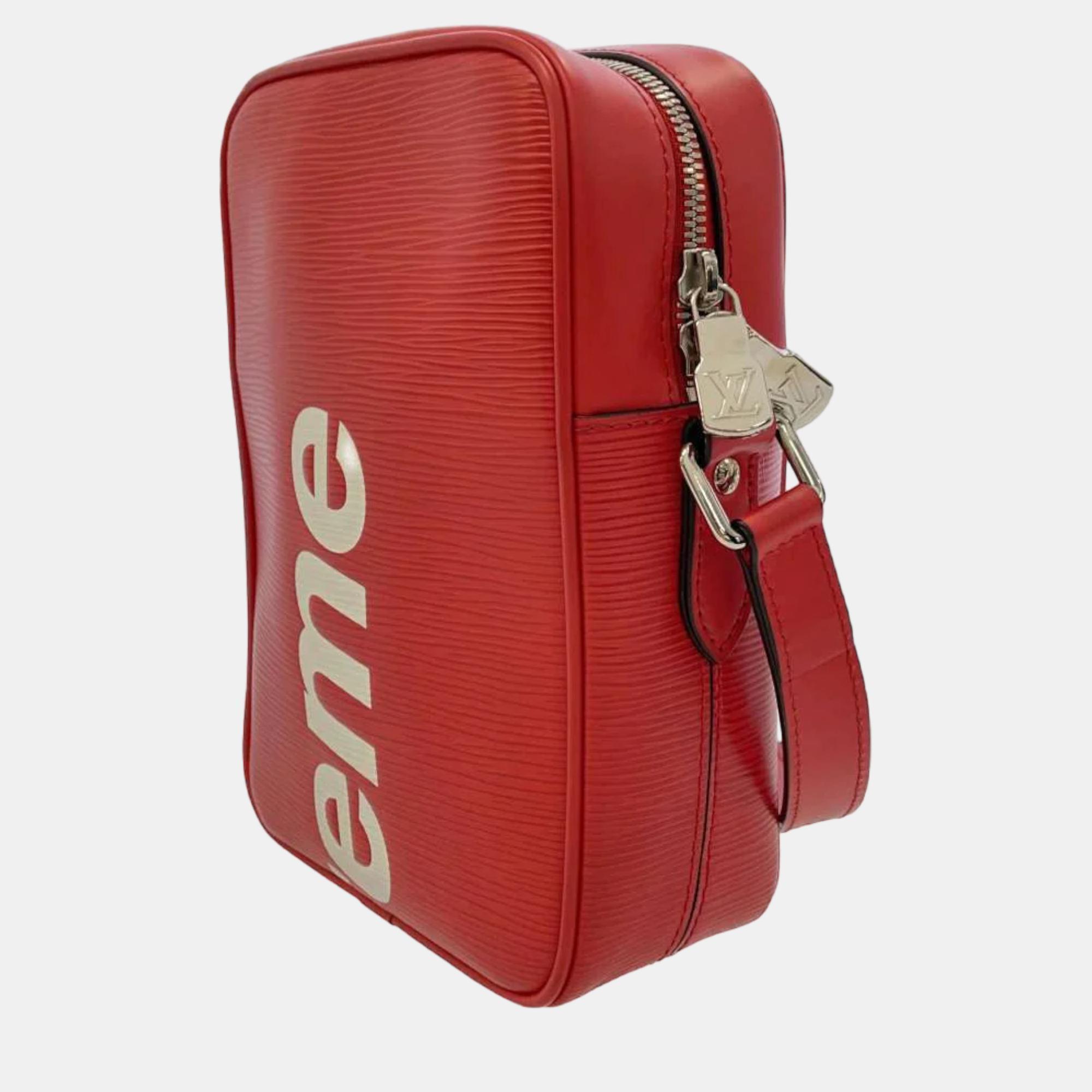 

Louis Vuitton X Supreme Red Epi Leather Danube Messenger Bag