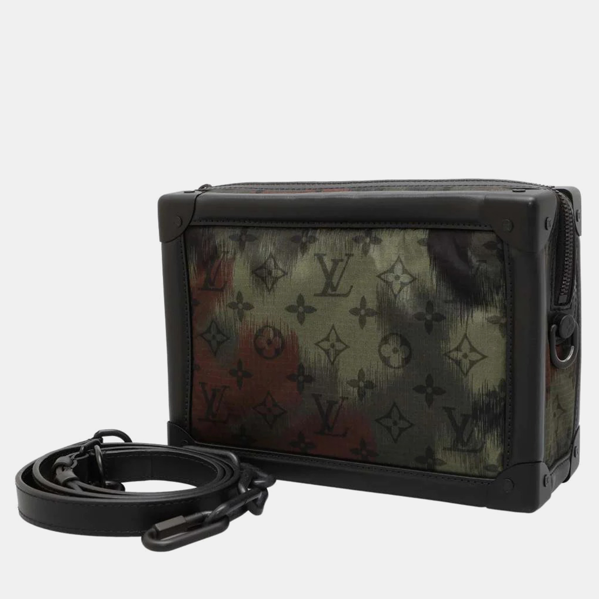 Louis vuitton monogram nylon camouflage soft trunk khaki/noir crossbody
