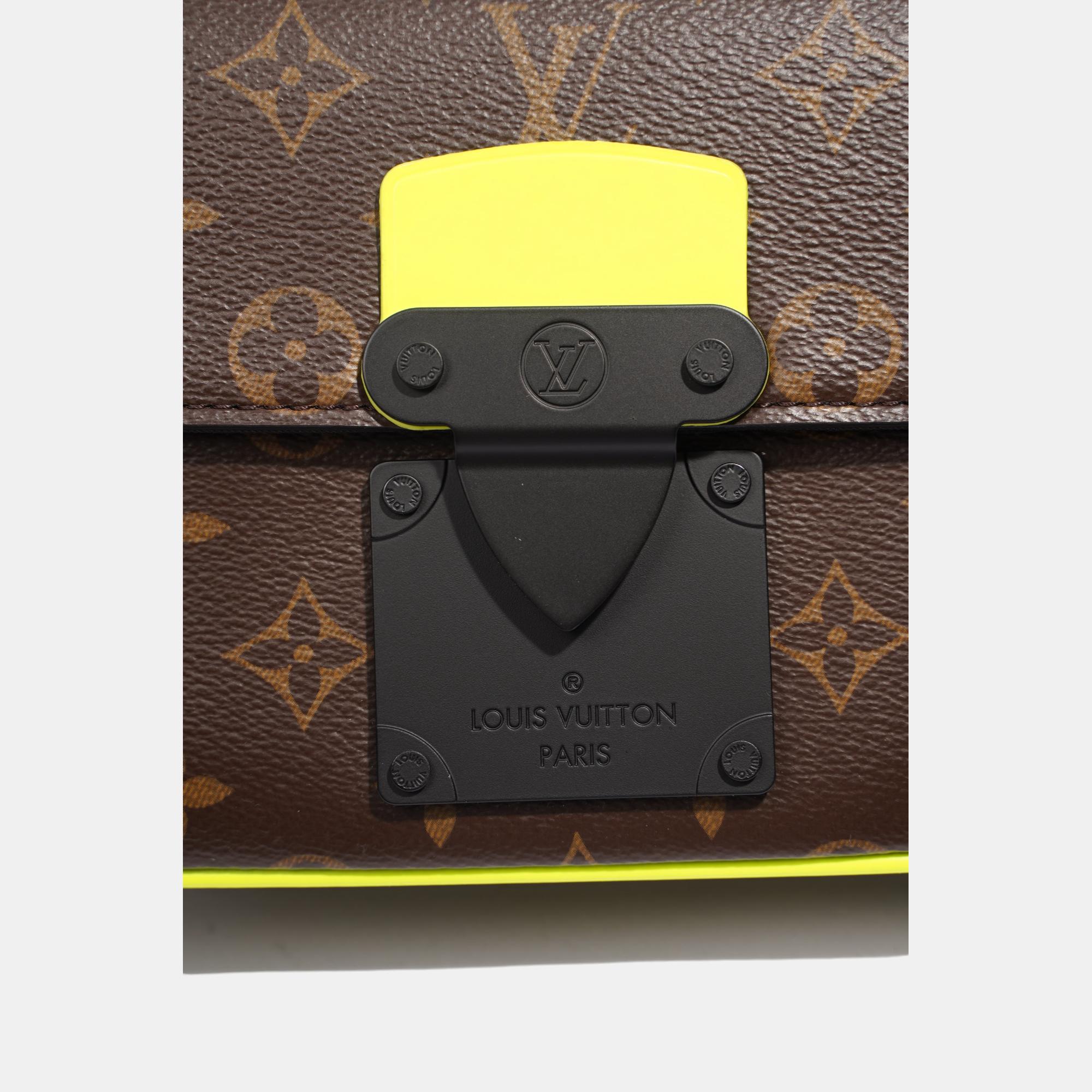 Louis Vuitton Mens S Lock Sling Bag Monogram Canvas