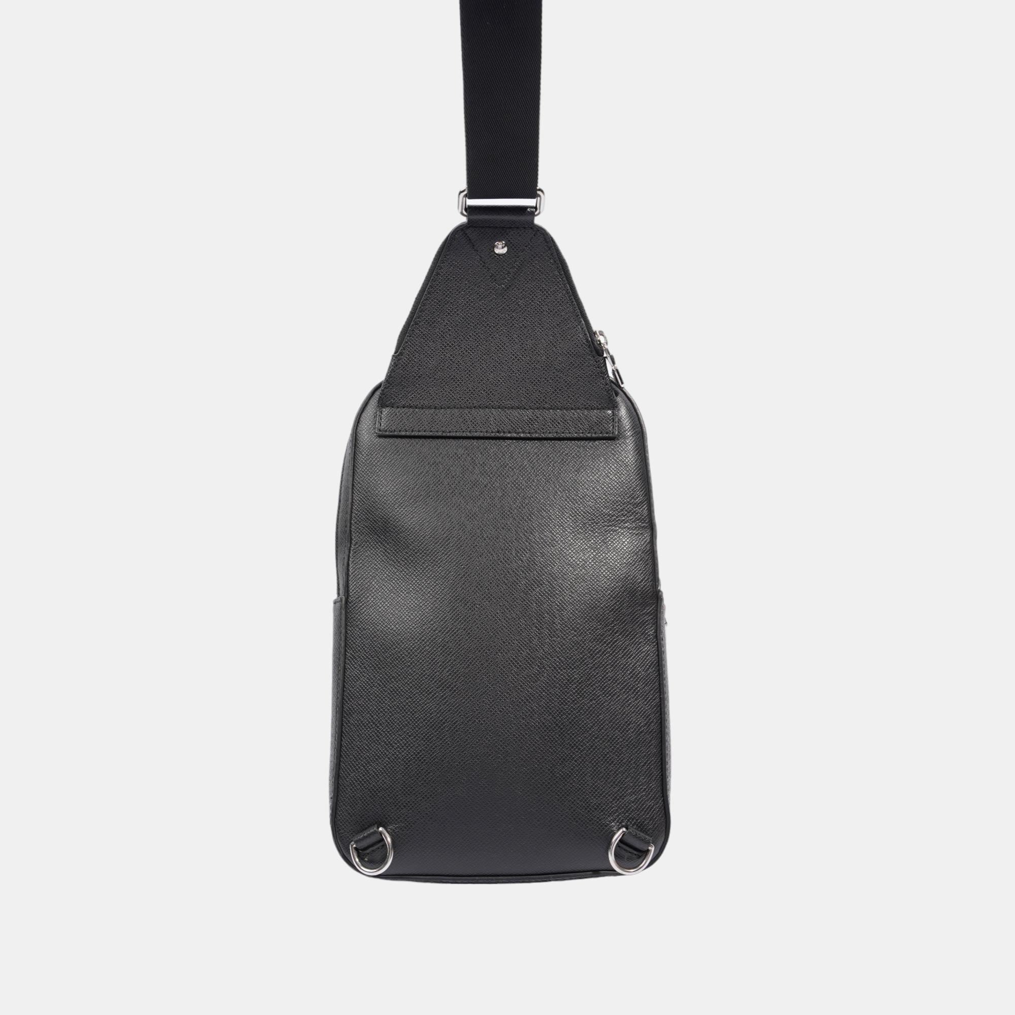 Louis Vuitton Avenue Sling Black Leather