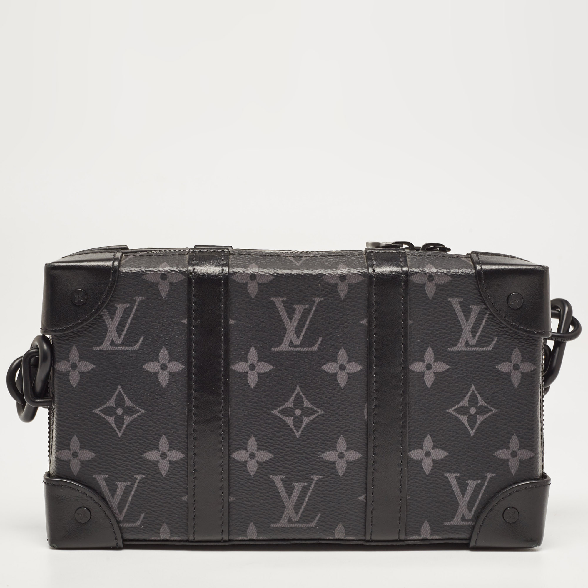 Louis Vuitton Monogram Eclipse Canvas Soft Trunk Wallet Crossbody Bag