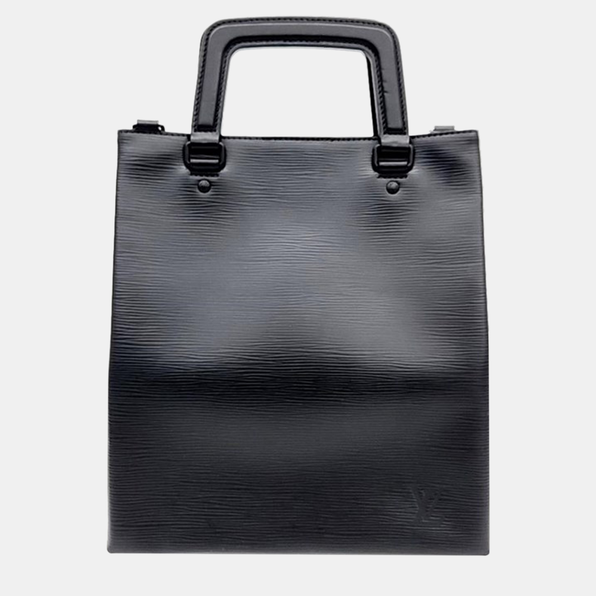 Louis vuitton louis vuiton black epi leather sac plat tote bag