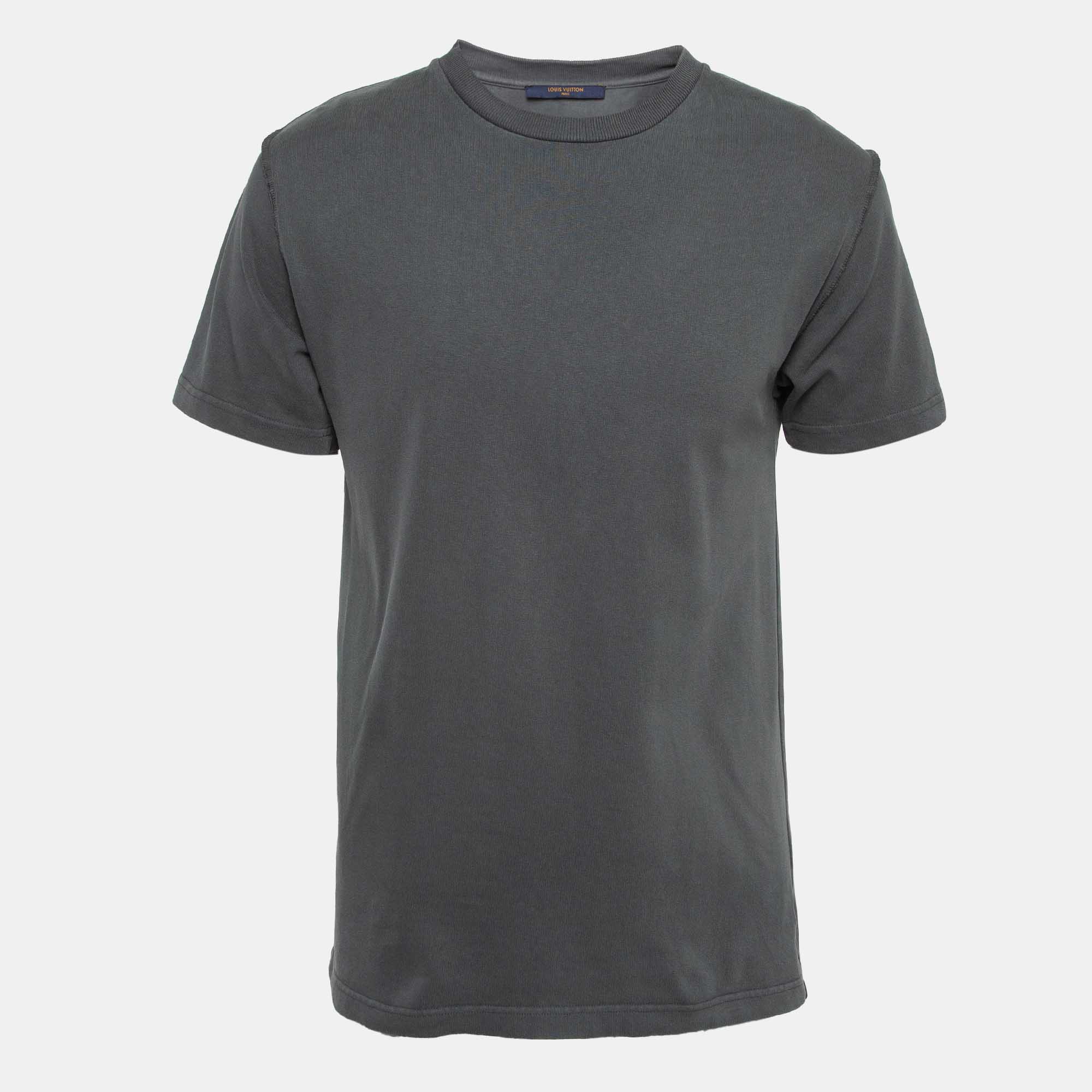 Louis vuitton grey cotton crew neck t-shirt s