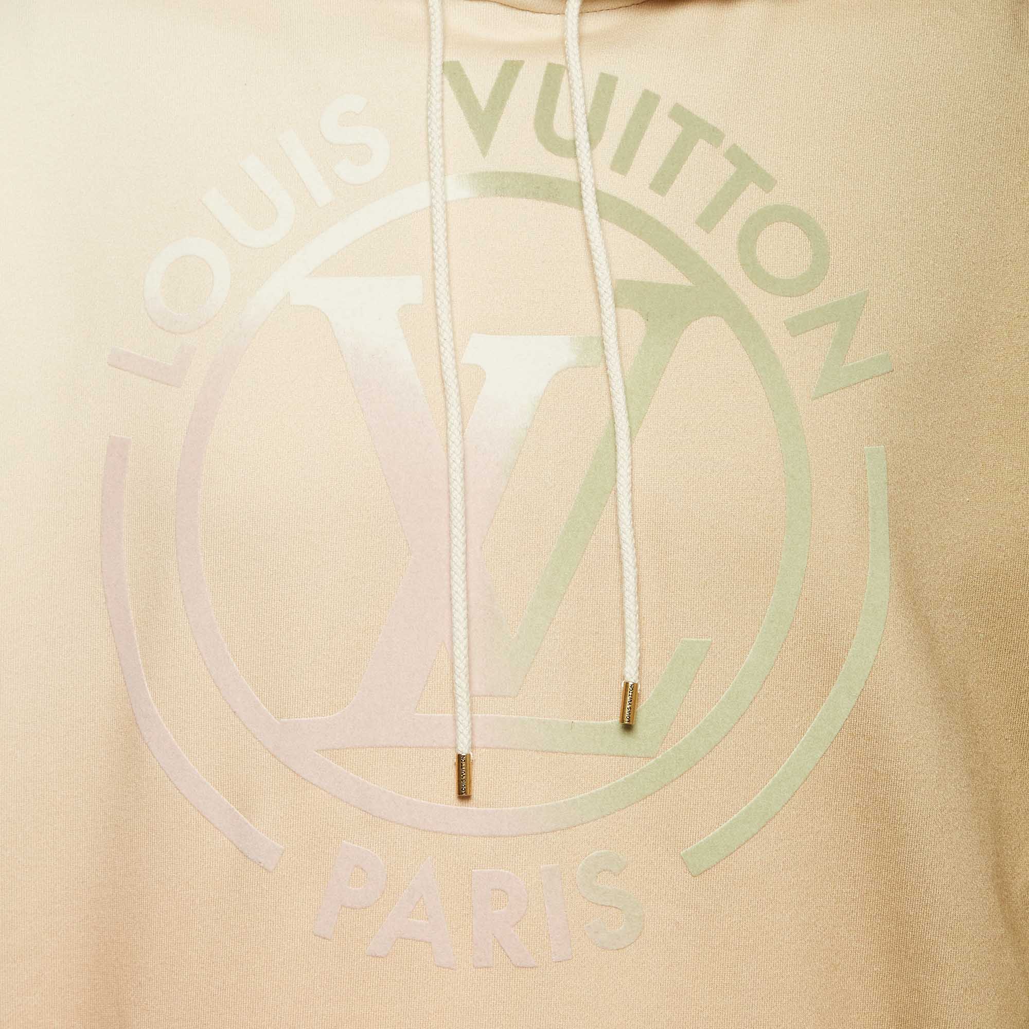 Louis Vuitton Multicolor Gradient Fleece Jersey LV Circle Hoodie L