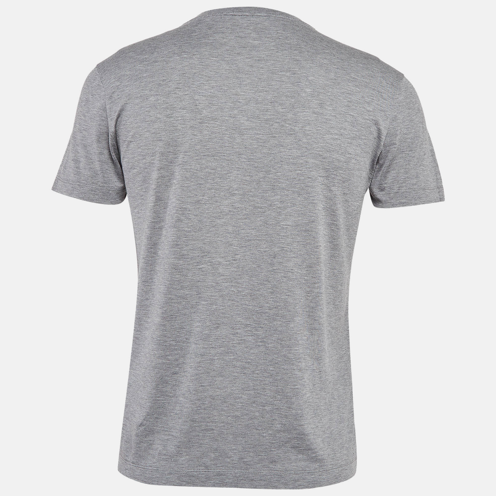 Louis Vuitton Grey Printed Jersey Crew Neck T-Shirt XS